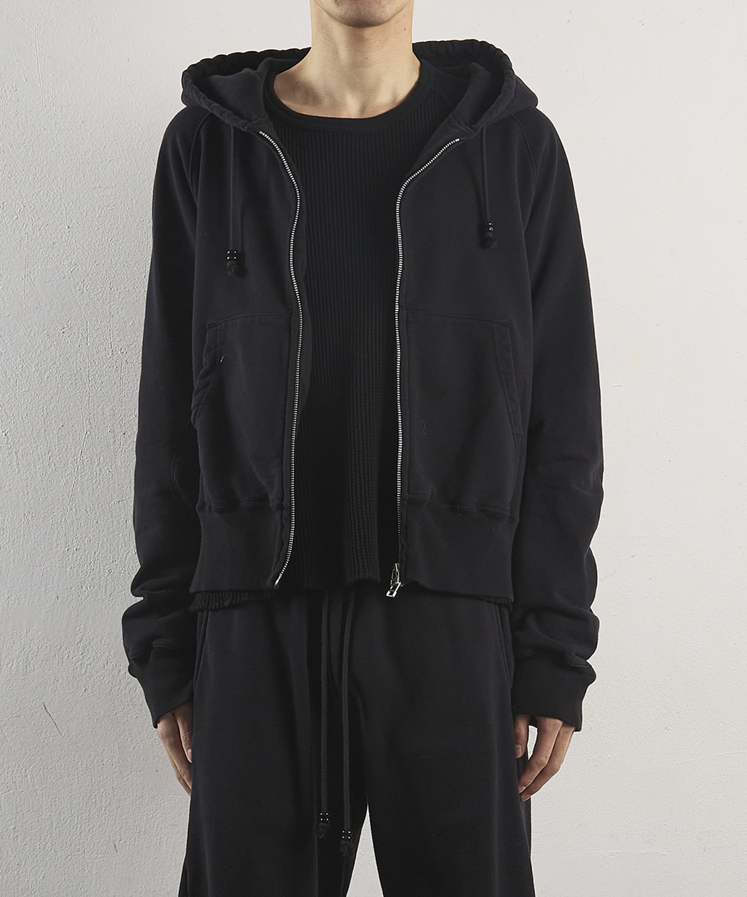 PANELLED ZIP UP HOODIE NVRFRGT