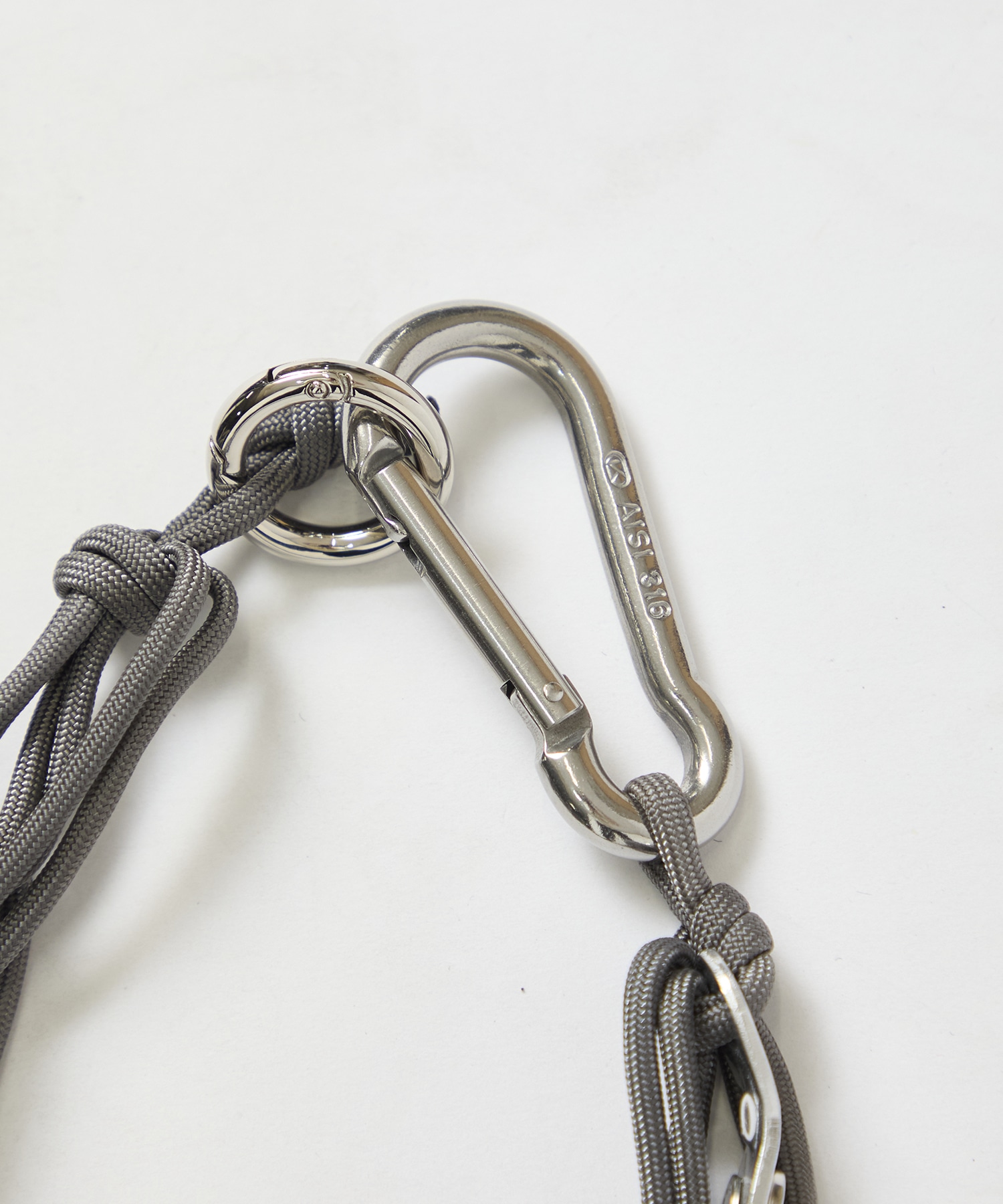 NATURAL DYED NYLONROPE CARABINER 01 NULABEL CM1YOK42