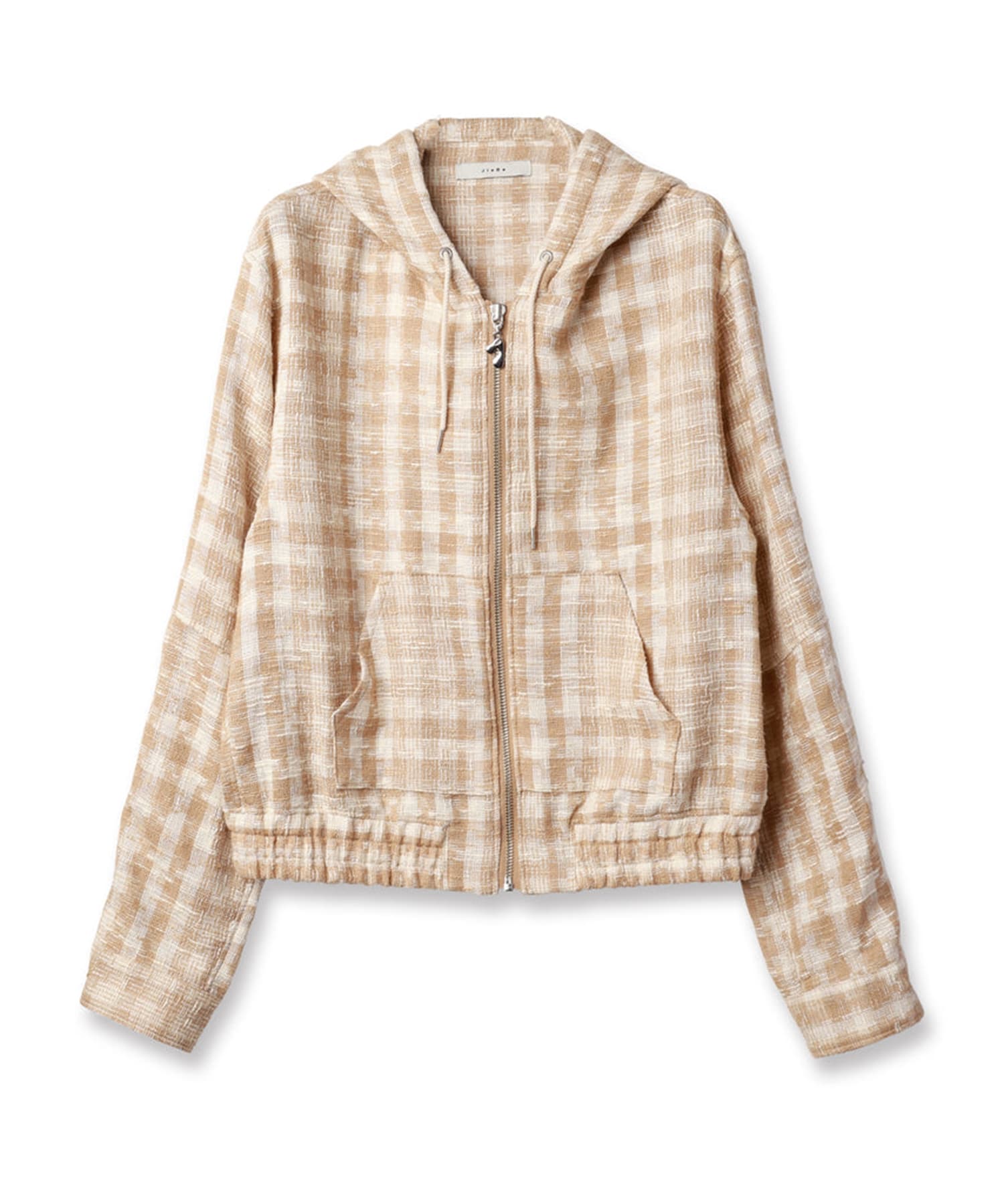 GINGHAM ZIP PARKA JieDa