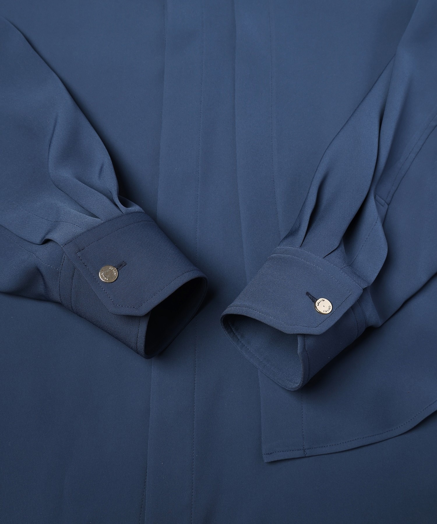 Double Satin Asymmetrical Layered Shirt CULLNI
