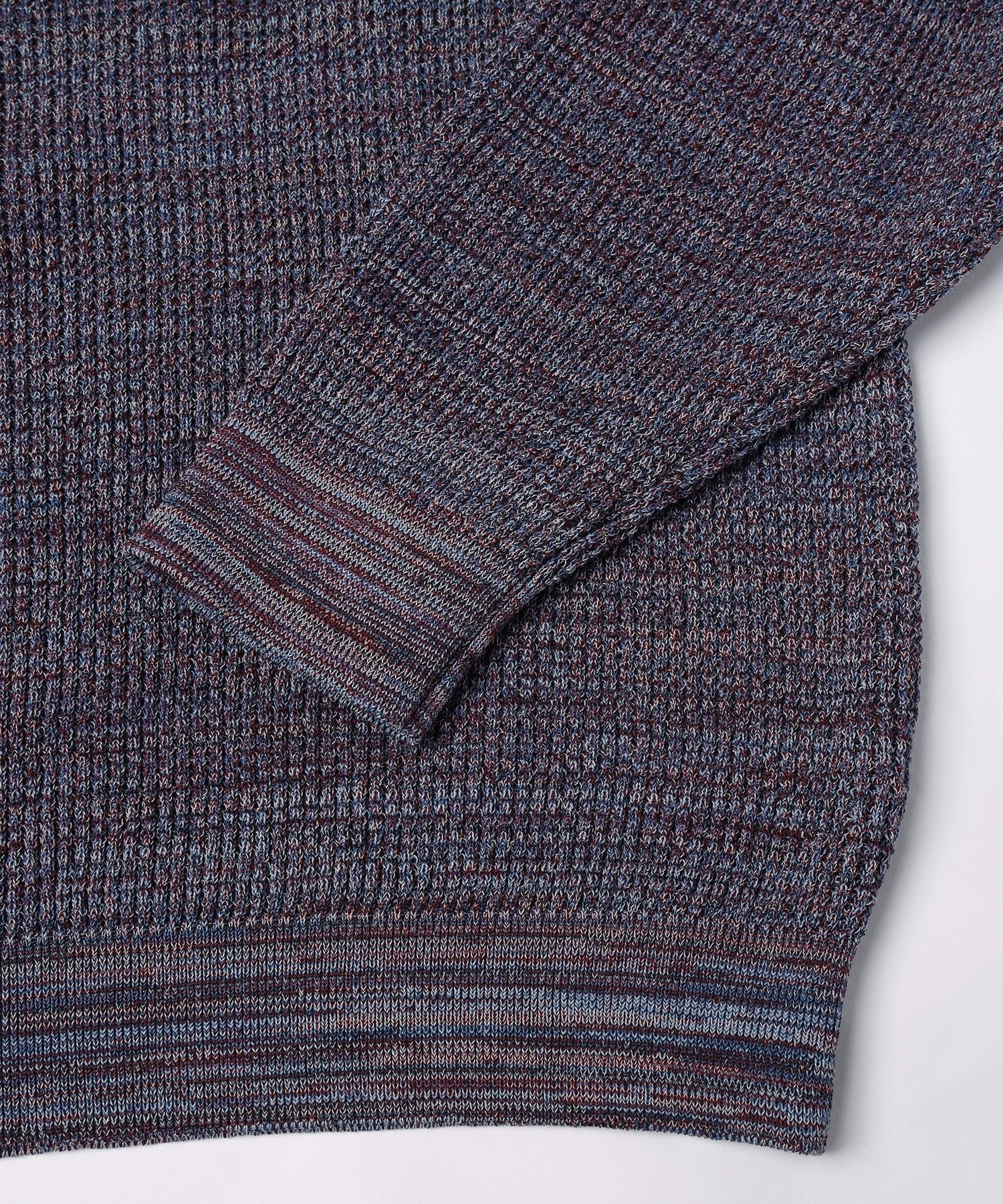 Organic Cotton Waffle Minimal Henley Neck Knit Pullover CULLNI