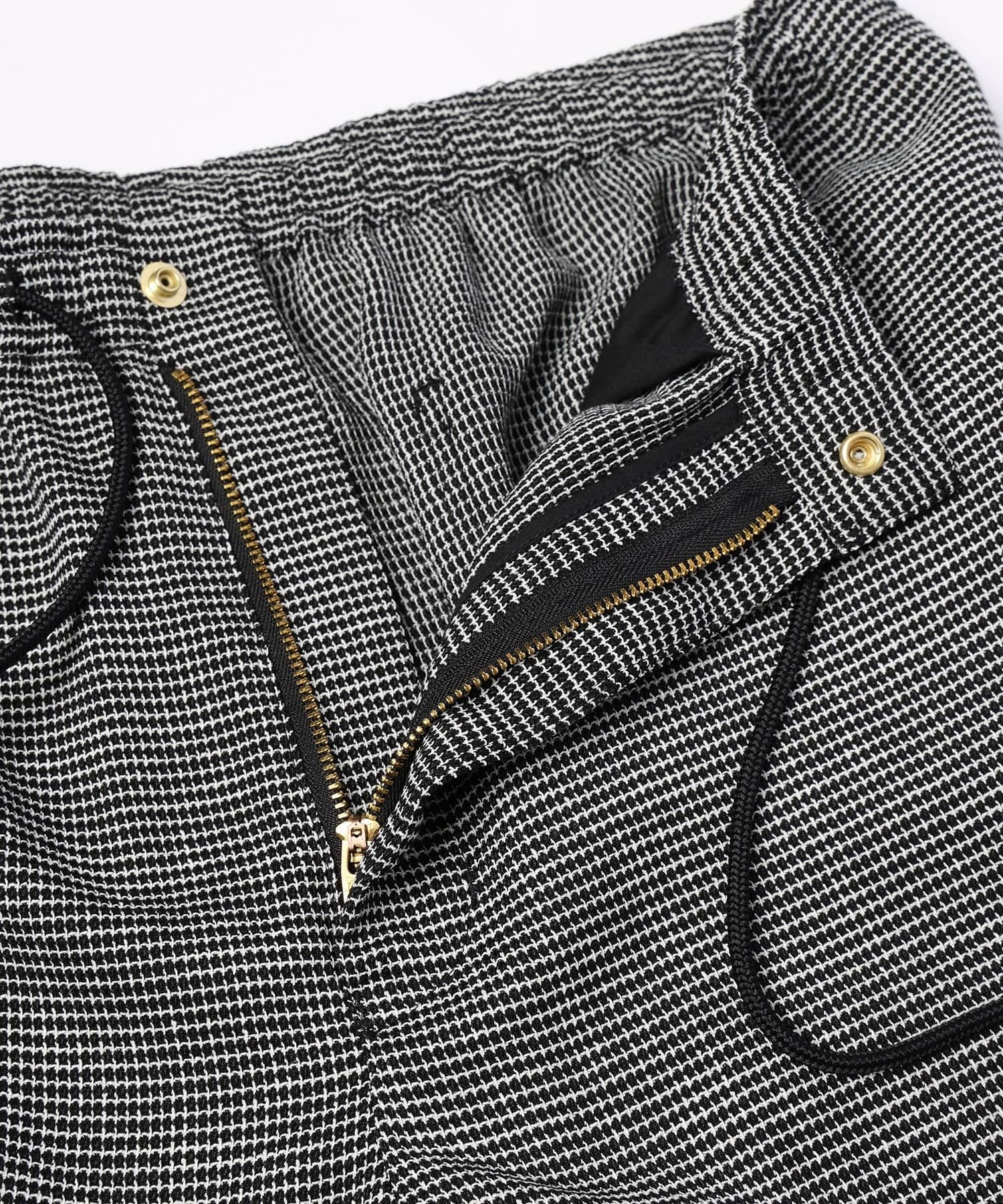 Mix Yarn Mesh Drawstring Wide Pants CULLNI