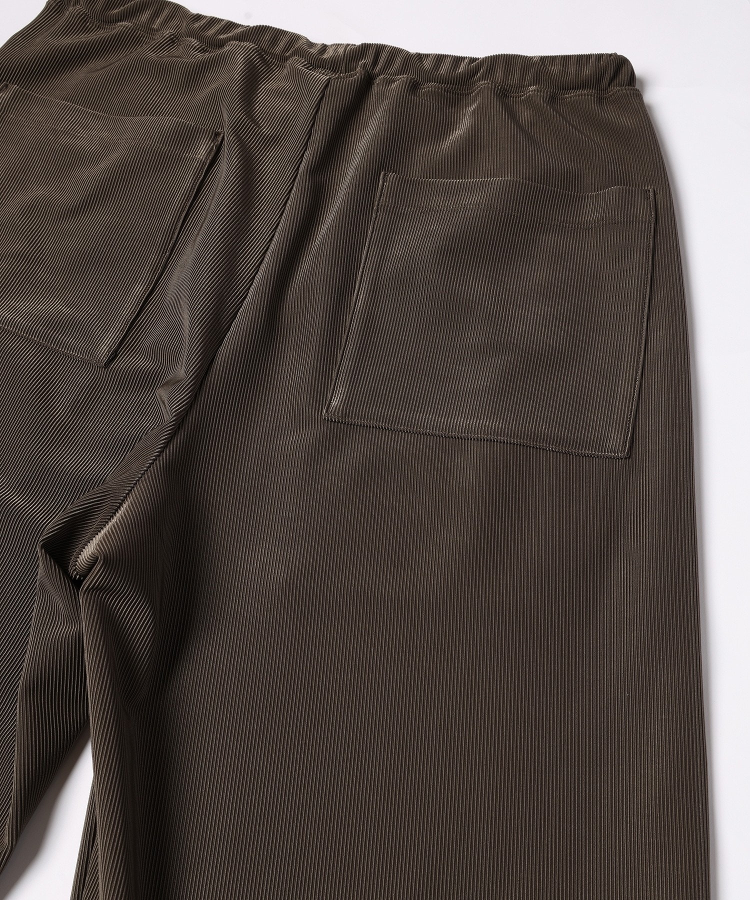 Stretch Fiber Cord Pique Drawstring Wide Pants CULLNI