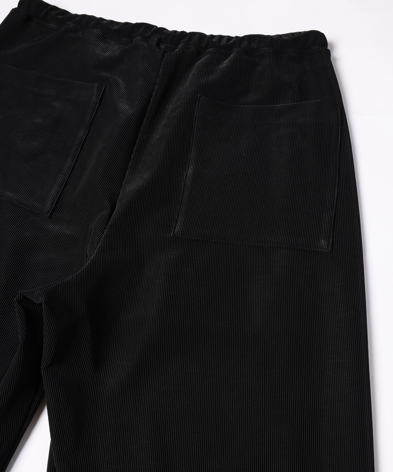 Stretch Fiber Cord Pique Drawstring Wide Pants CULLNI
