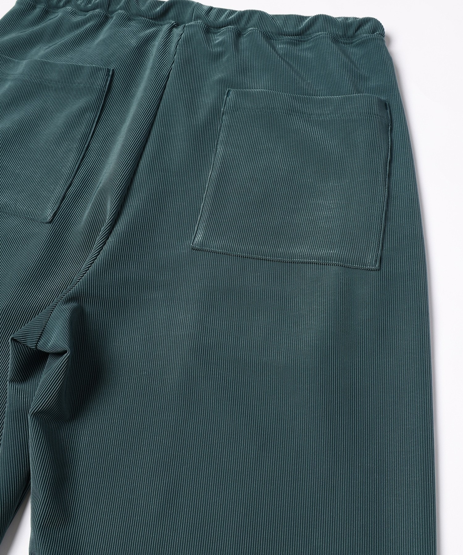 Stretch Fiber Cord Pique Drawstring Wide Pants CULLNI