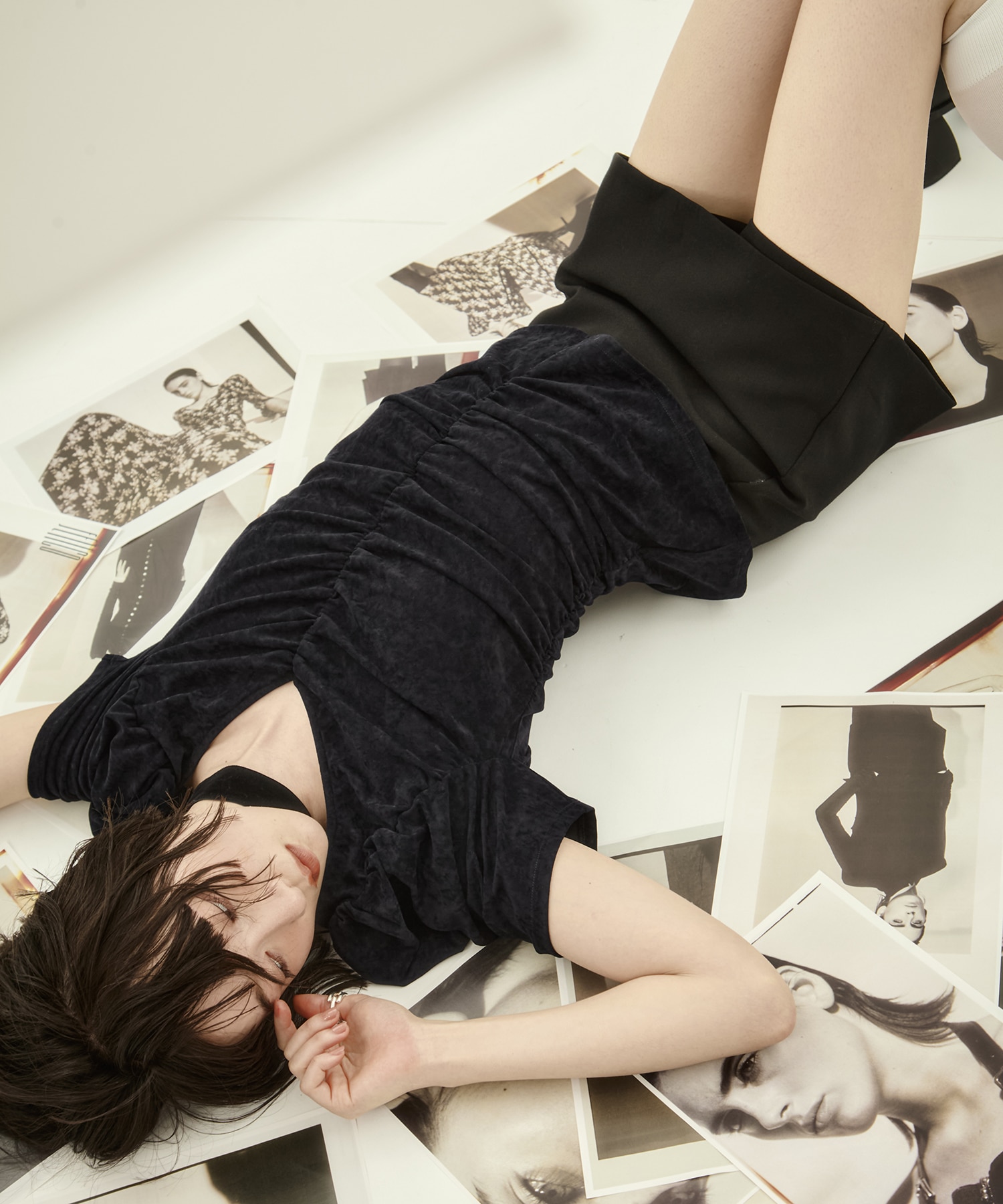別注 VELOUR GATHERD TOP FETICO
