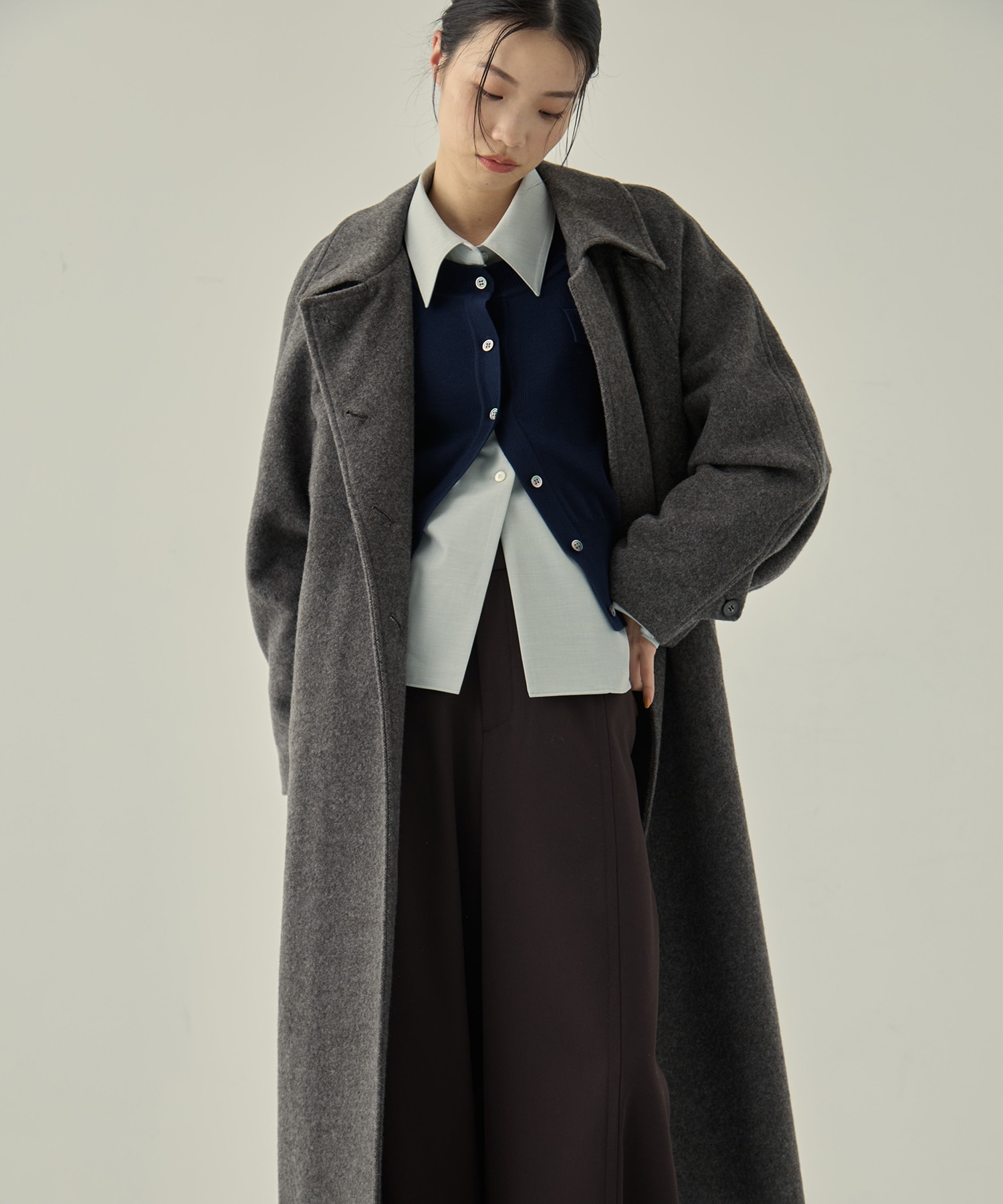 Stand Collar Wool Coat STUDIOUS