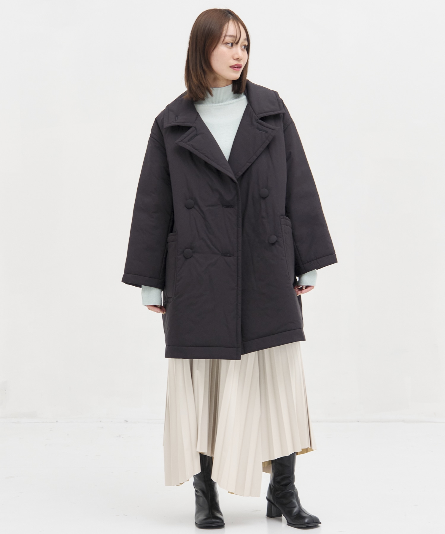 PADDED BUTTON COAT STUDIOUS