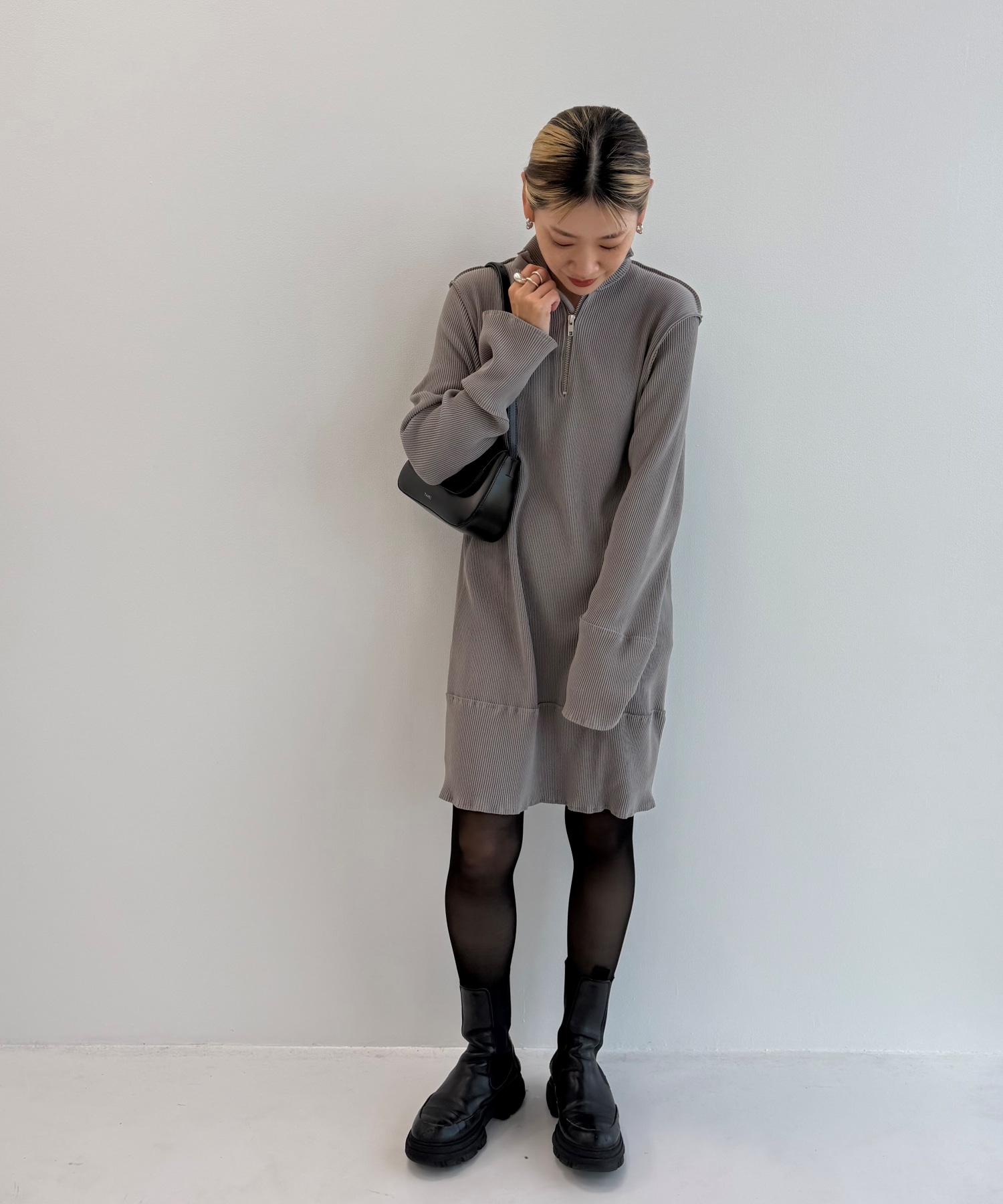 別注 CRISP ZIP MINI ONE PIECE kotohayokozawa
