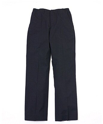 PIN CHECK TROPICAL WOOL STRAIGHT LEG TROUSERS Name.