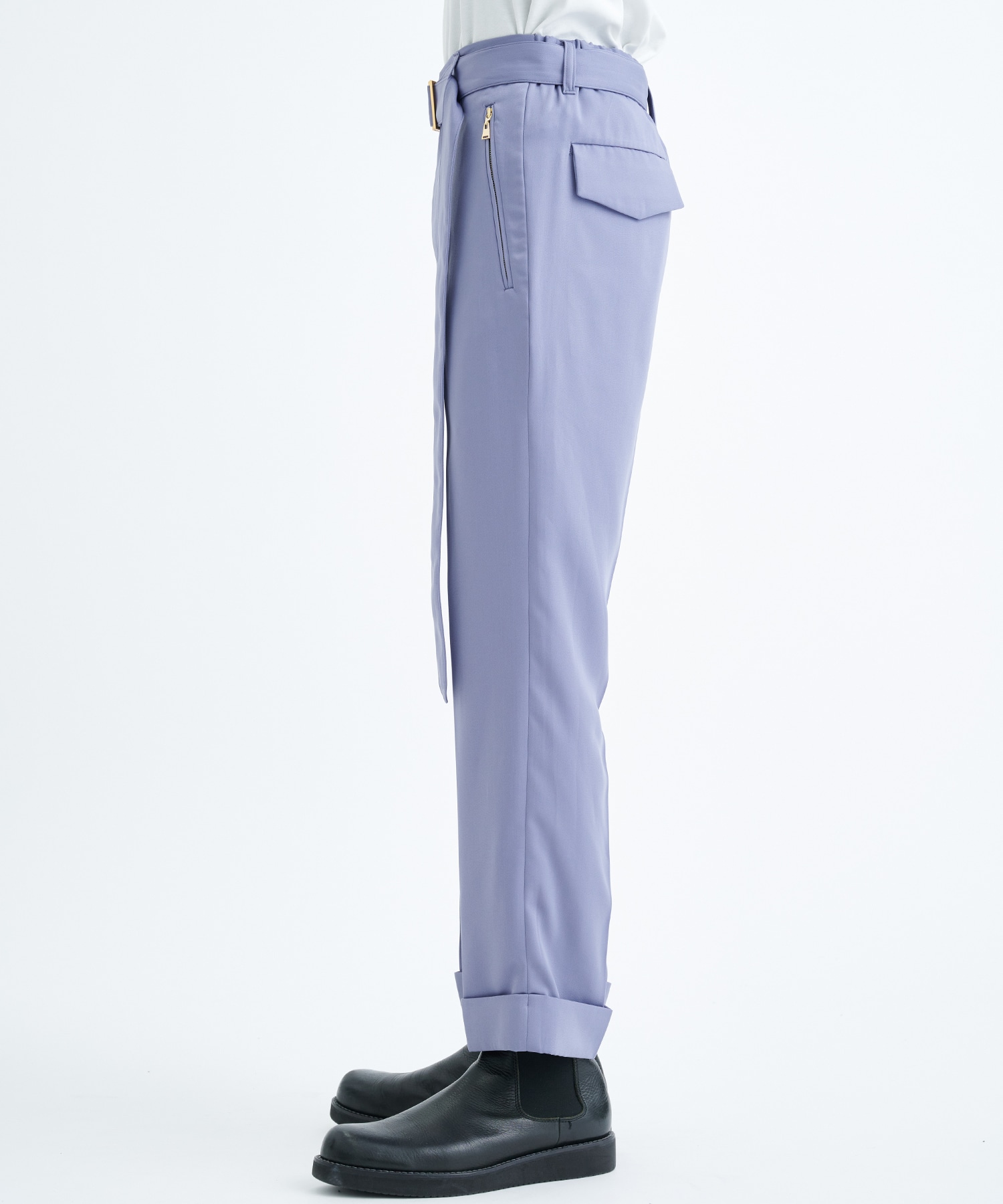 BELTED WIDE SLACKS