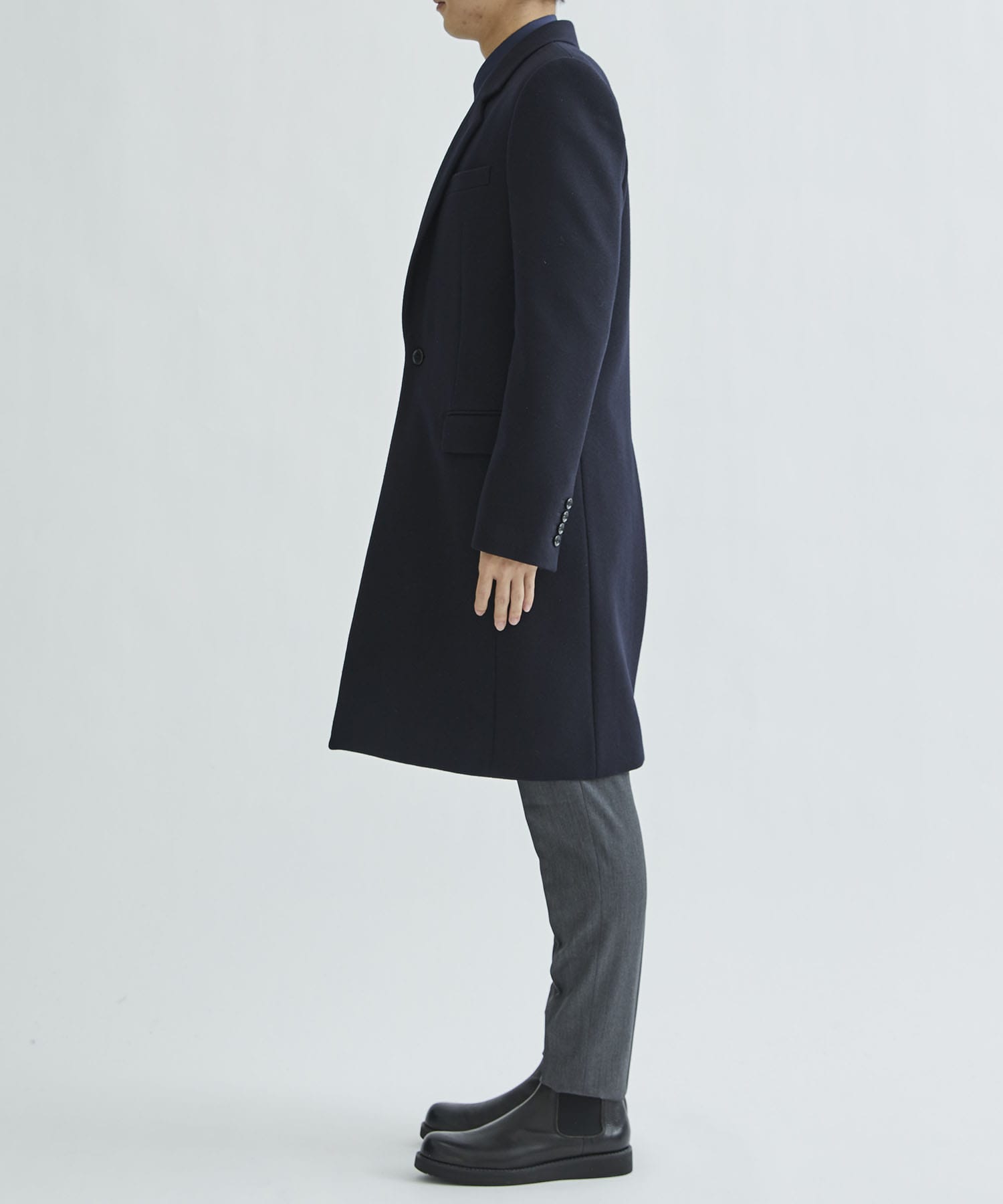 【MARNI】Wool-Melton Chesterfield coat