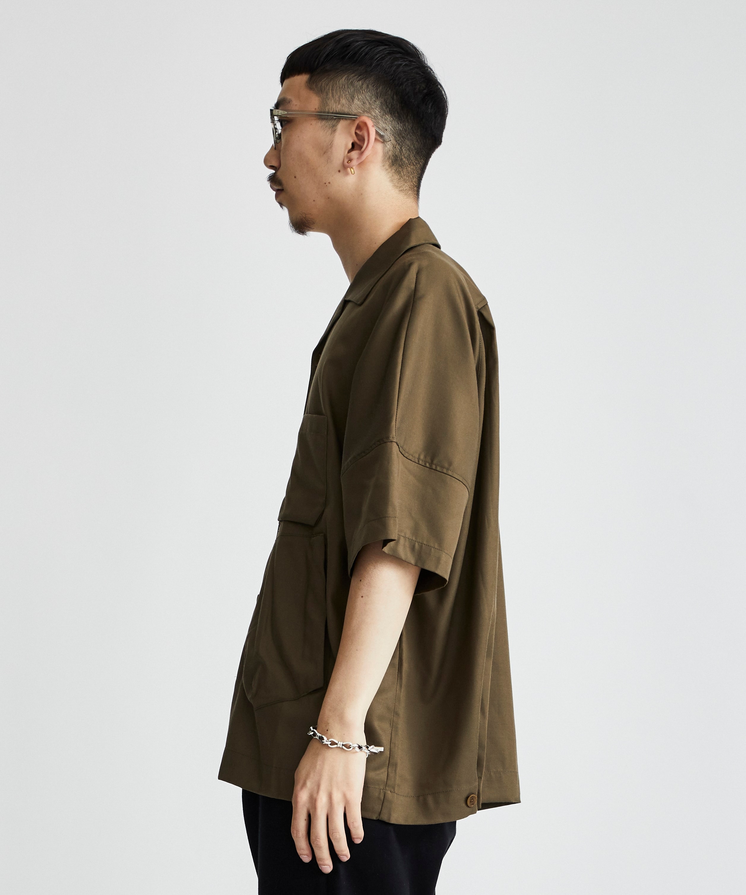 THE DEFORMED LAPELLED COLLAR S/S SHIRTS POLIQUANT