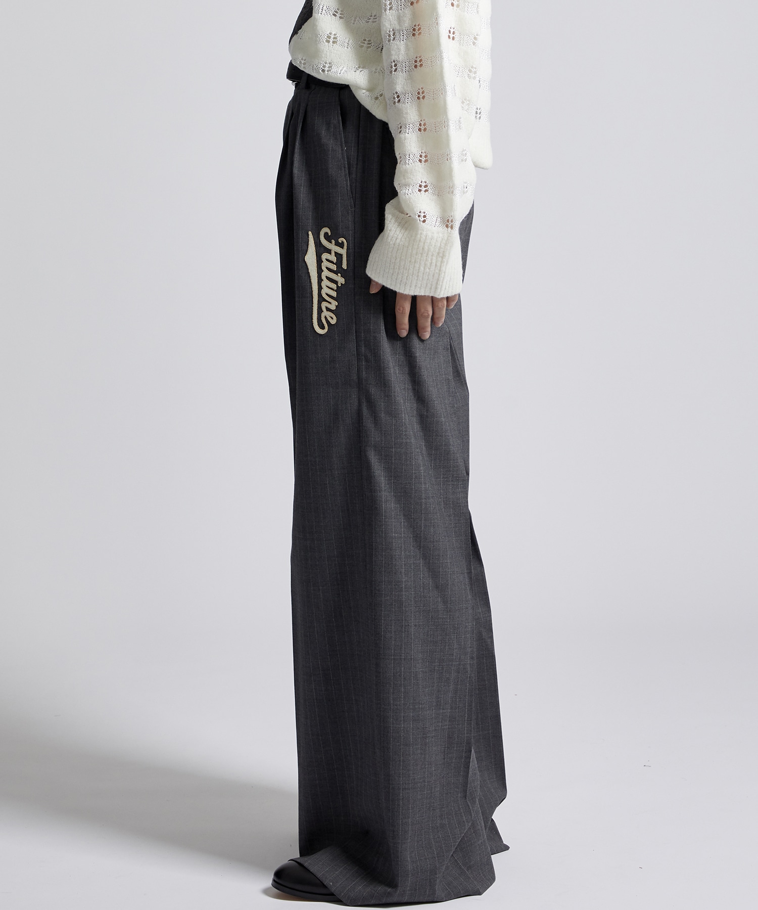 MASU 22aw FUTURE WIDE TROUSERS(GRAY)-