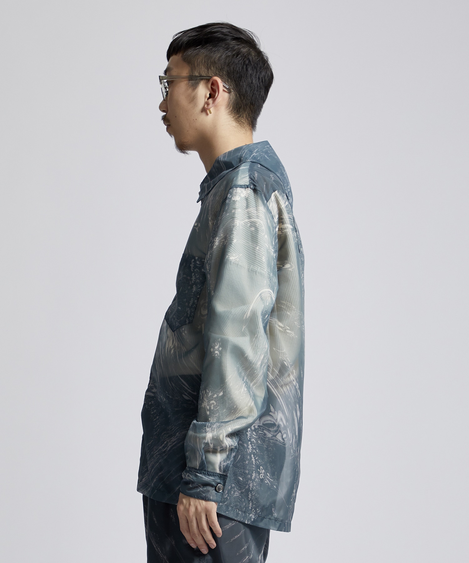 限定製作】【限定製作】MASU MARBLE DENIM SHIRTS マーブルデニム