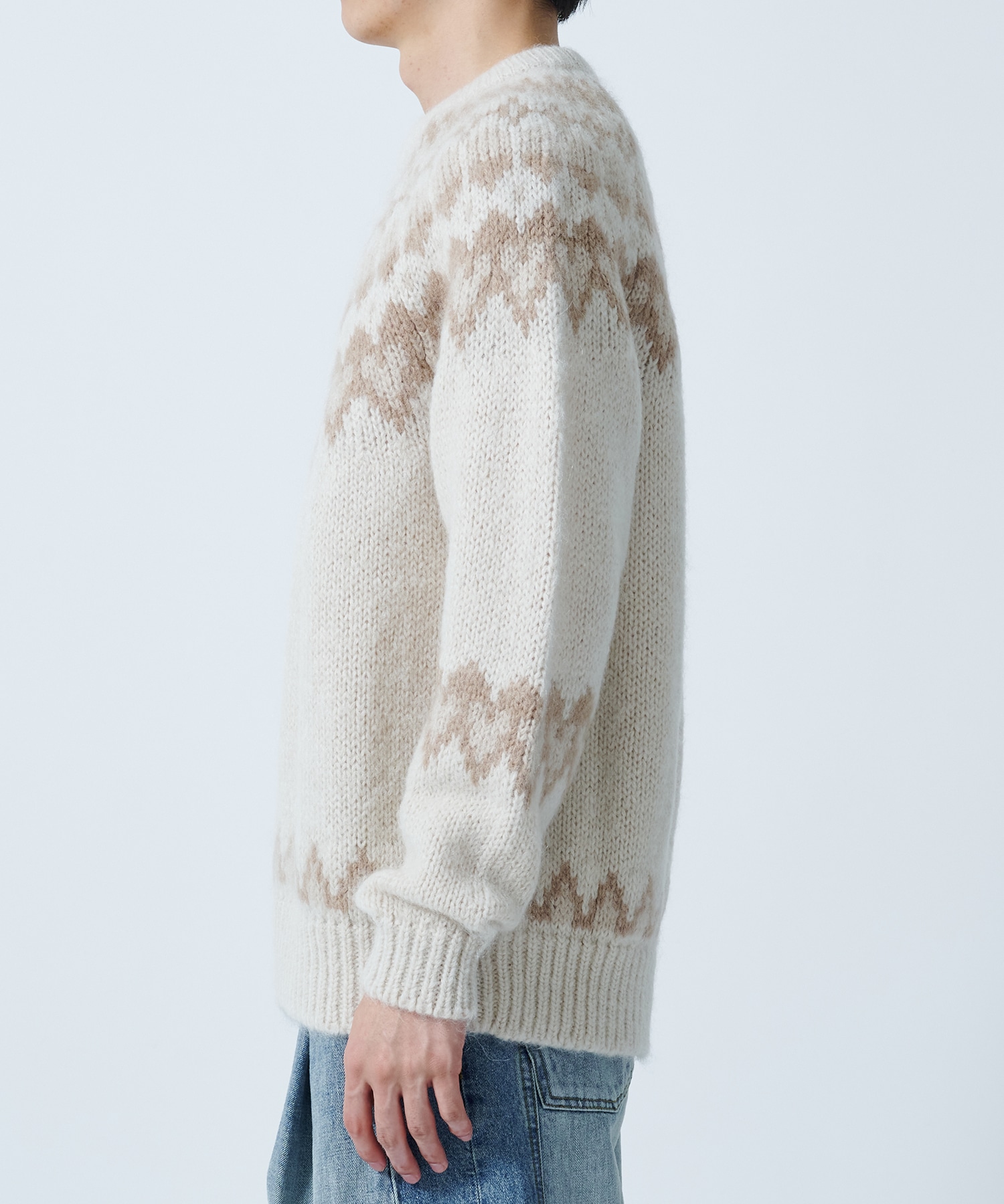 MOHAIR NORDIC CREW NECK BATONER