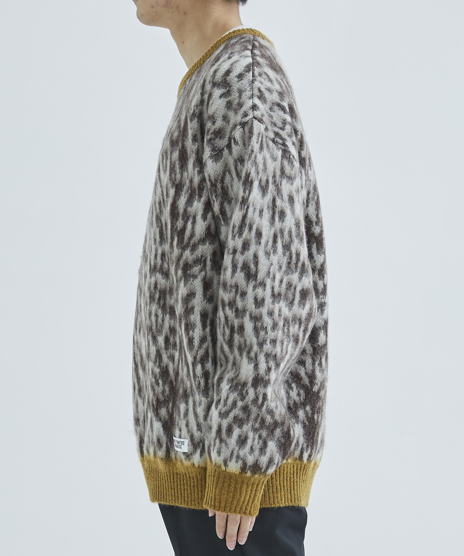 LEOPARD MOHAIR CREW NECK SWEATER｜WACKO MARIA