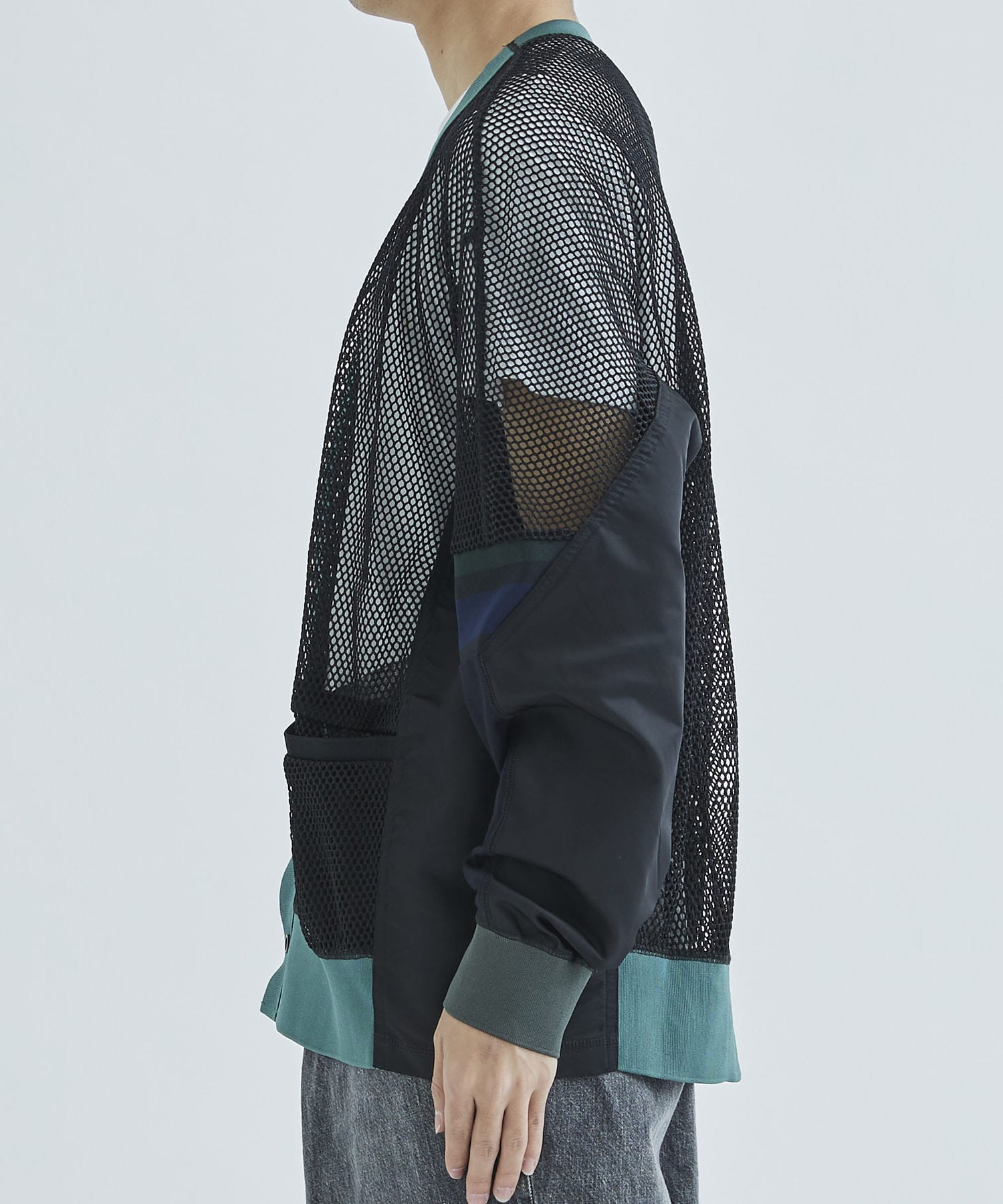 Mesh jersey cardigan｜TOGA VIRILIS