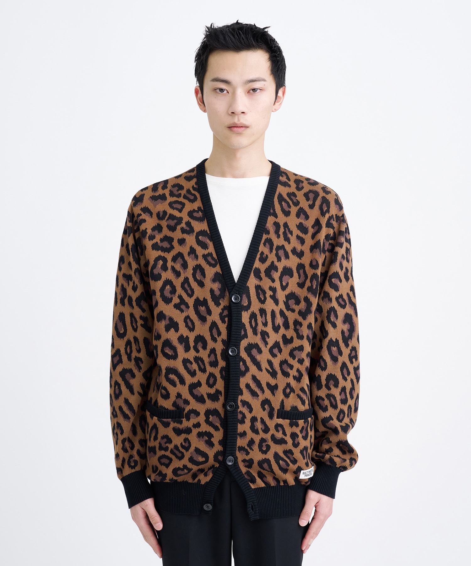 LEOPARD JACQUARD CARDIGAN WACKO MARIA