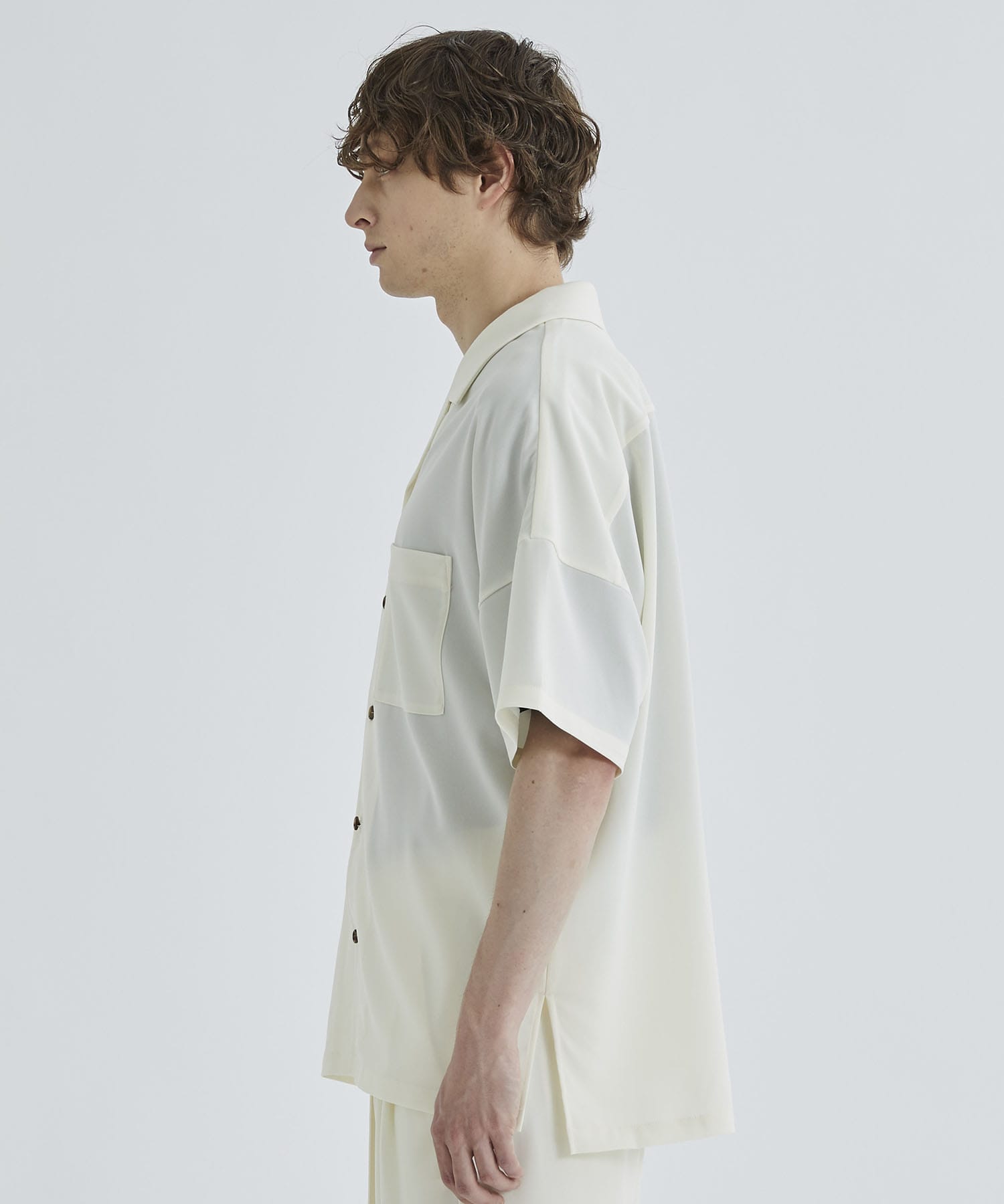 <別注>DROP SHOULDER OPEN COLLAR S/S SH ATTACHMENT