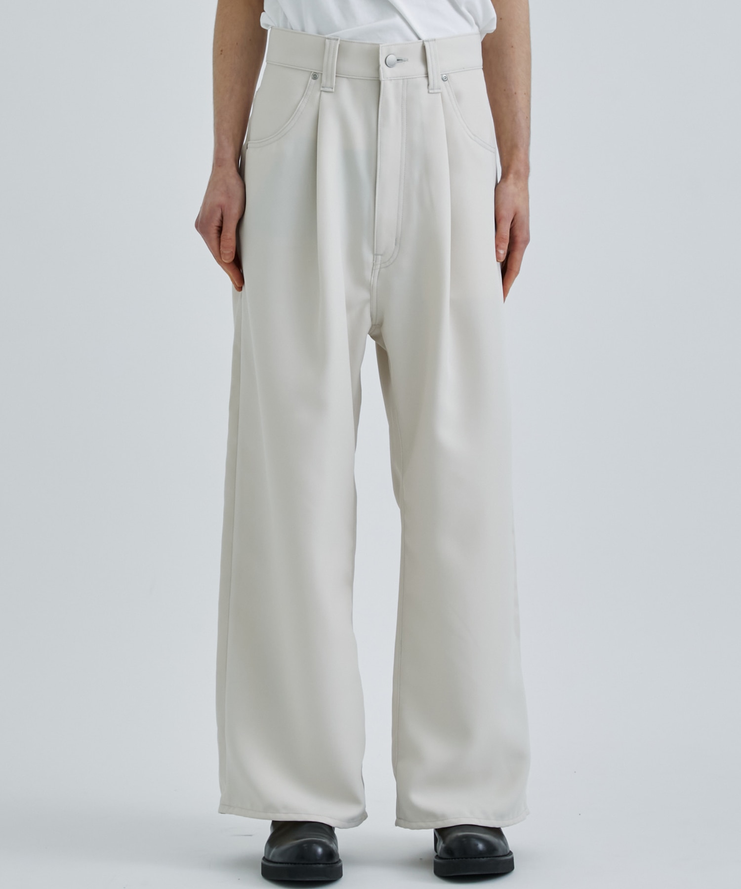 JIEDA WIDE ONE TUCK STRAIGHT PANTS