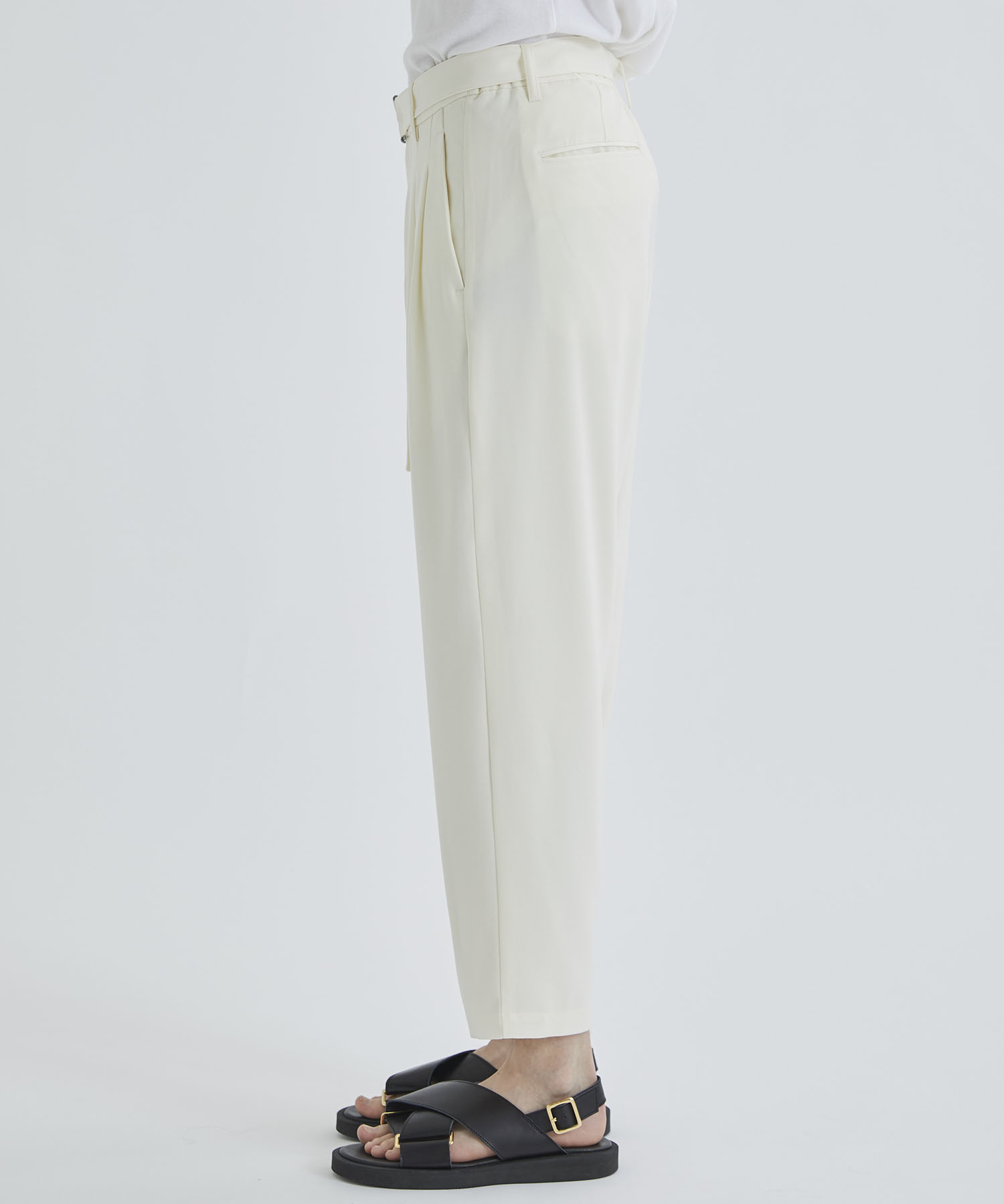 完売品　STUDIOUS別注 BELTED WIDE SLACKS パンツ　S