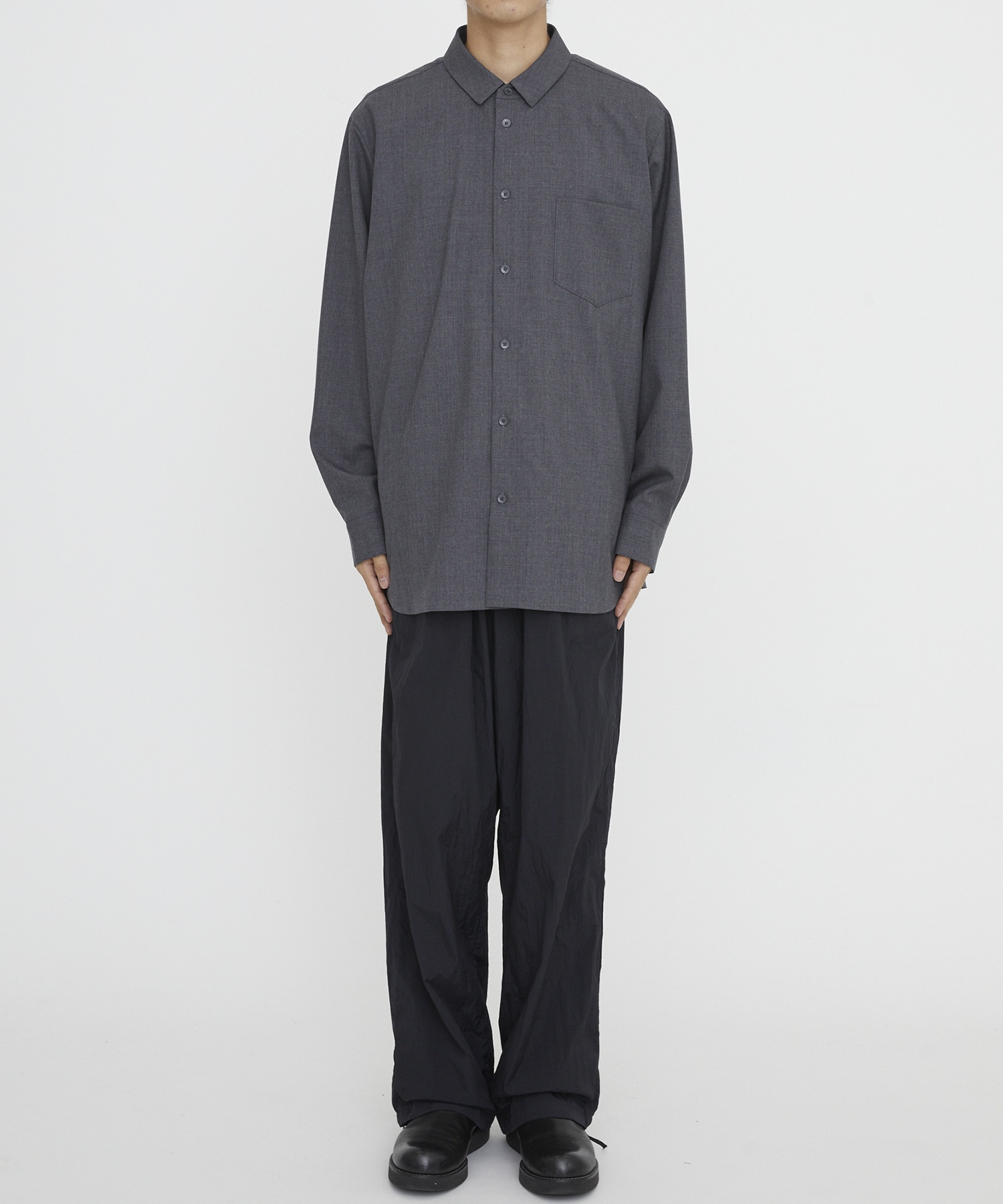 ATON/エイトン】WOOL TROPICAL STANDARD SHIRT-