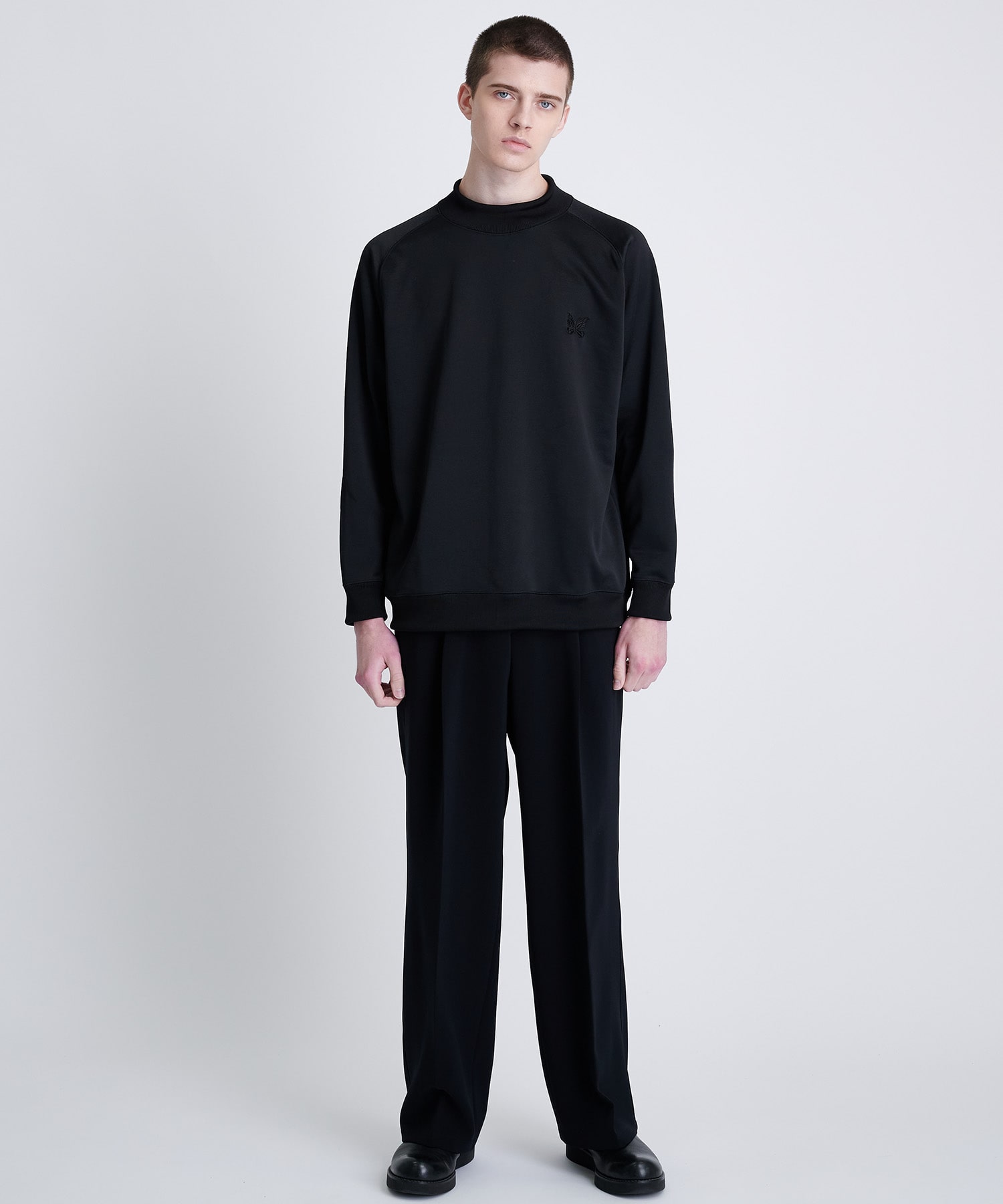 L/S Mock Neck Tee - C/PE Bright Jersey NEEDLES