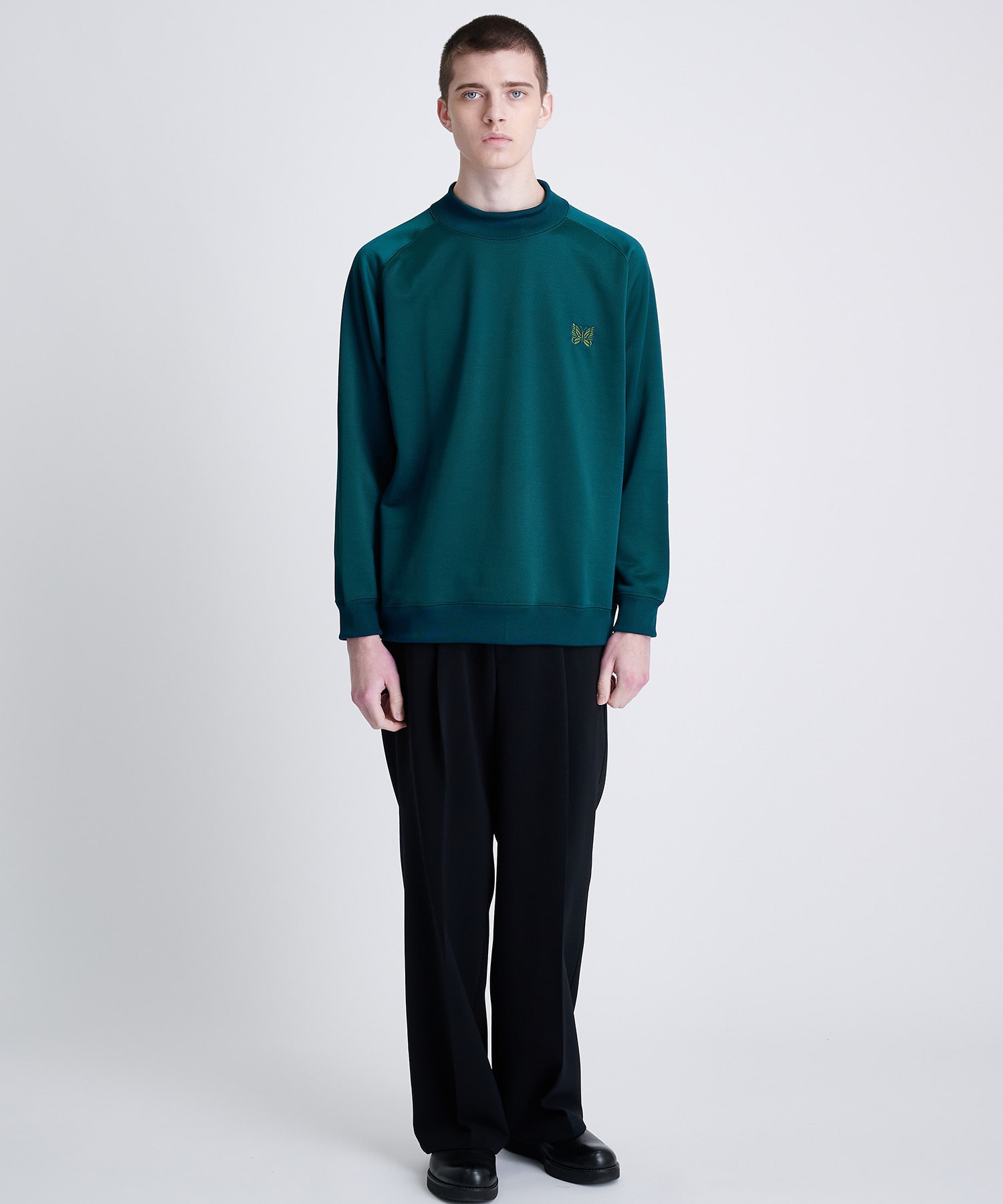 L/S Mock Neck Tee - C/PE Bright Jersey NEEDLES