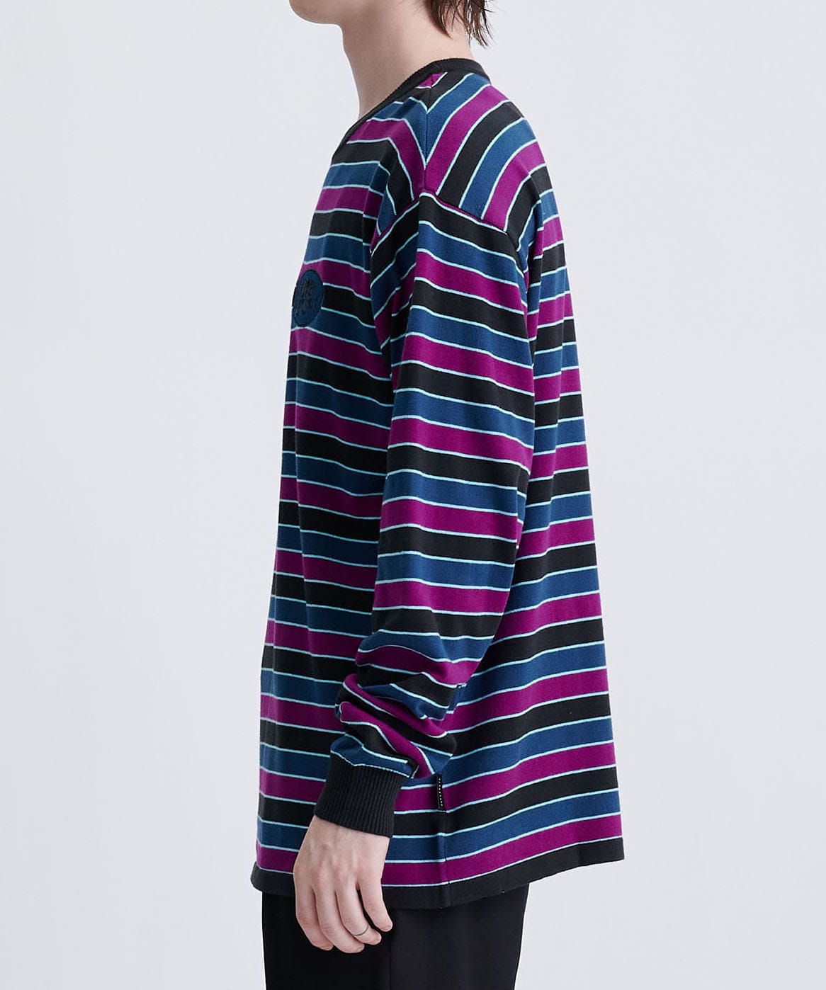 STRIPE LS COTTON SWEATER F-LAGSTUF-F