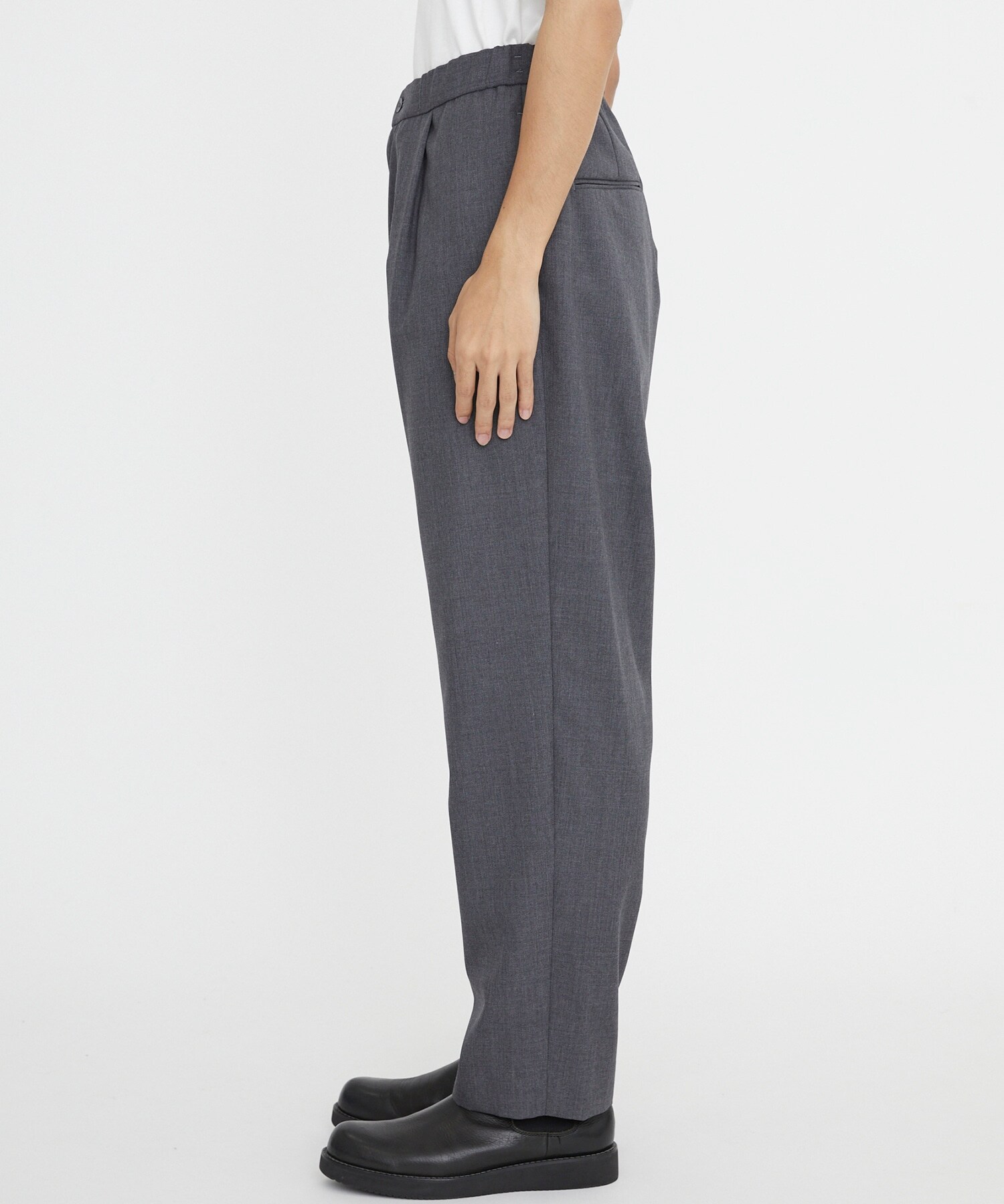 WOOL TROPICAL TAPERED EASY PANTS | ATON