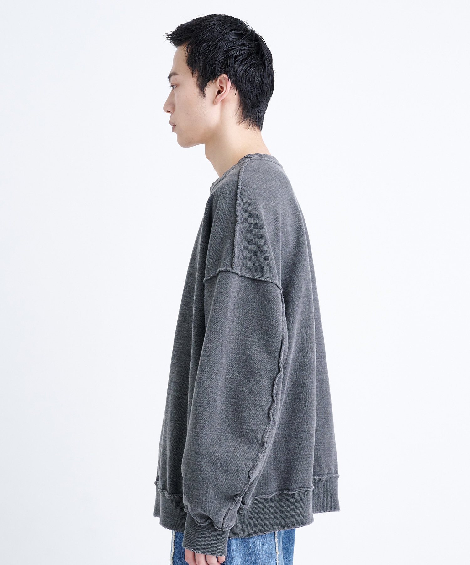 DAMAGE ZIP OVER SWEAT CREW | Jieda