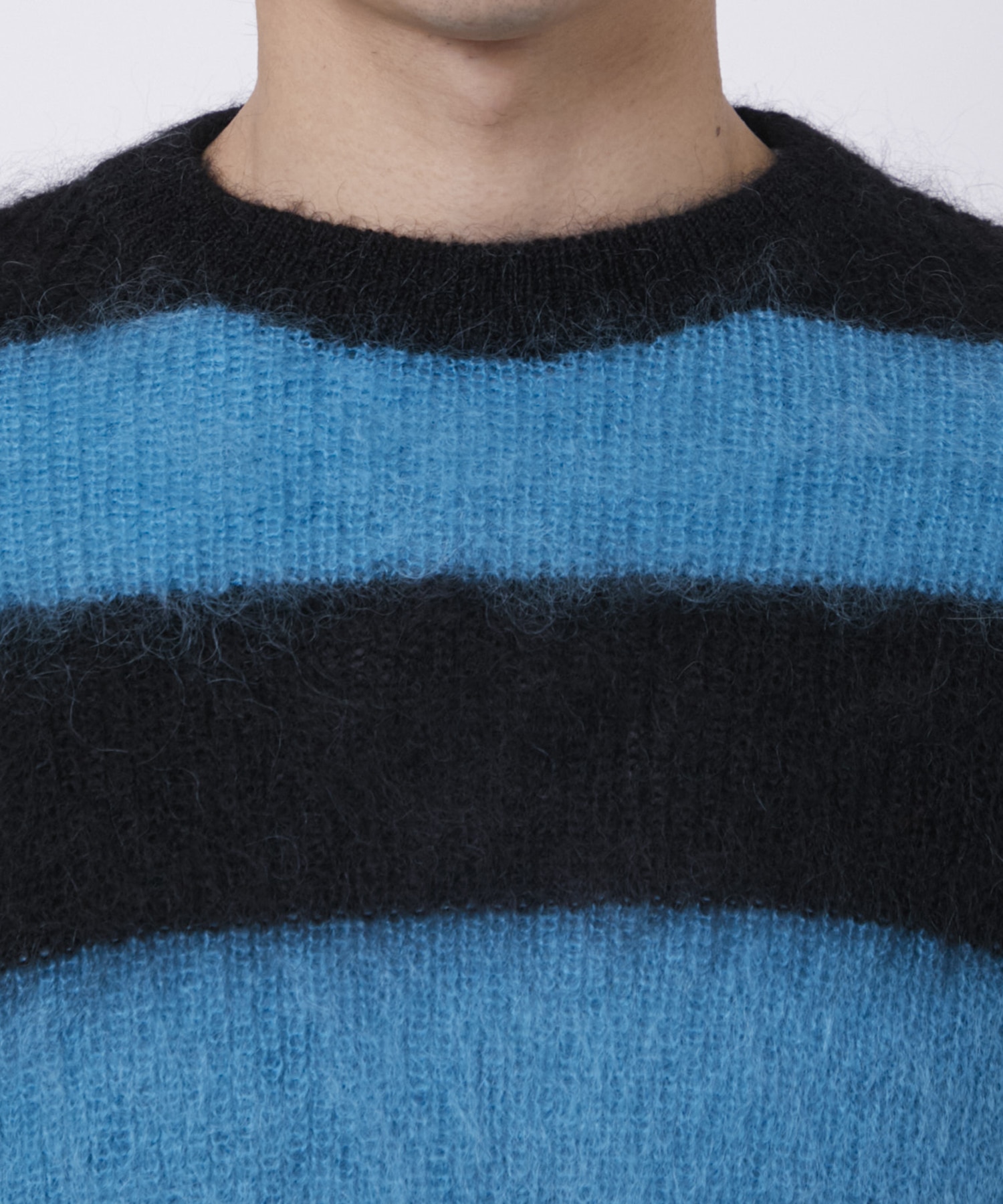 MOHAIR BORDER KNIT KIDILL