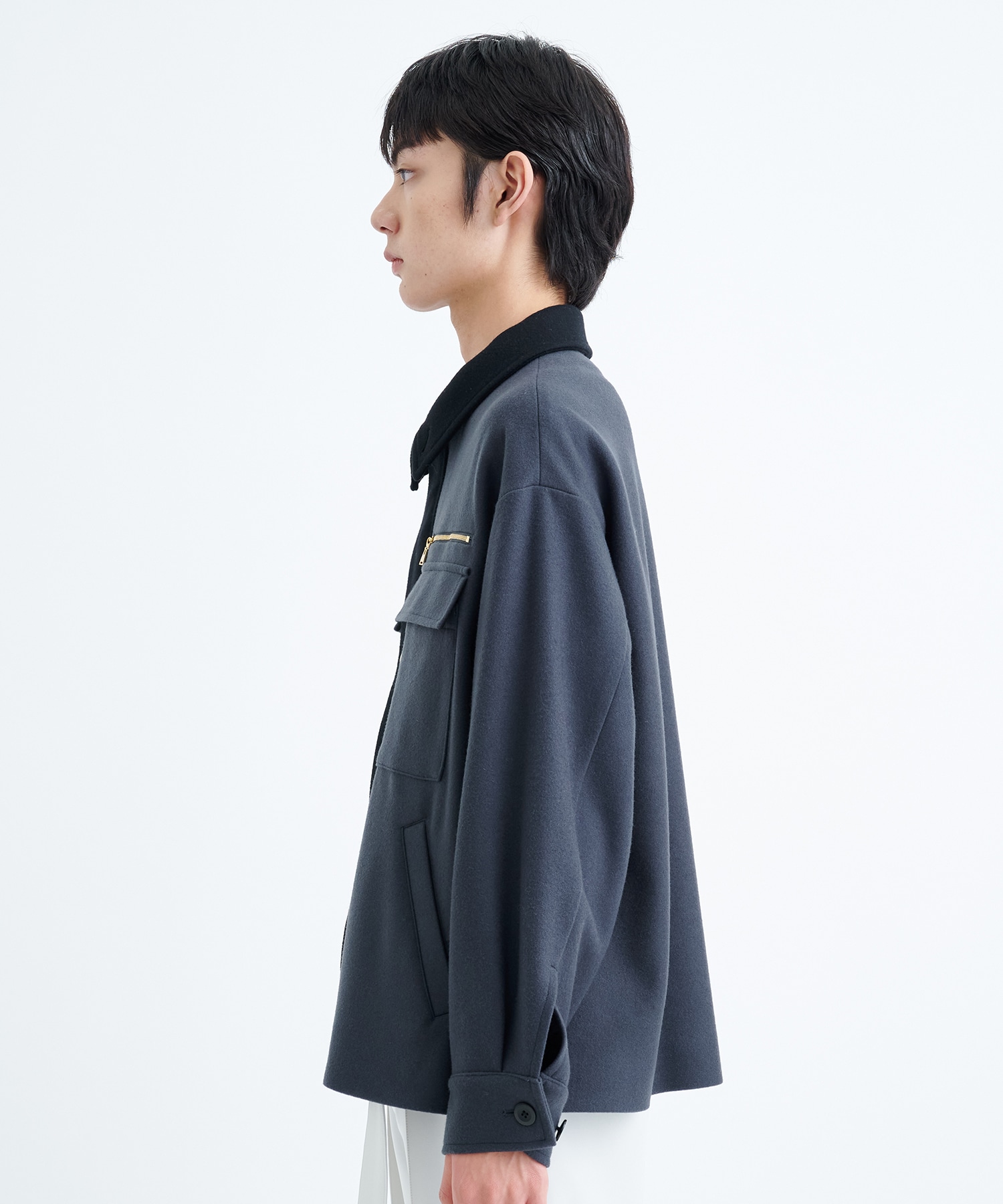 別注>WOOL SHORT BLOUSON(1 GREY): CULLNI: MENS｜ STUDIOUS ONLINE