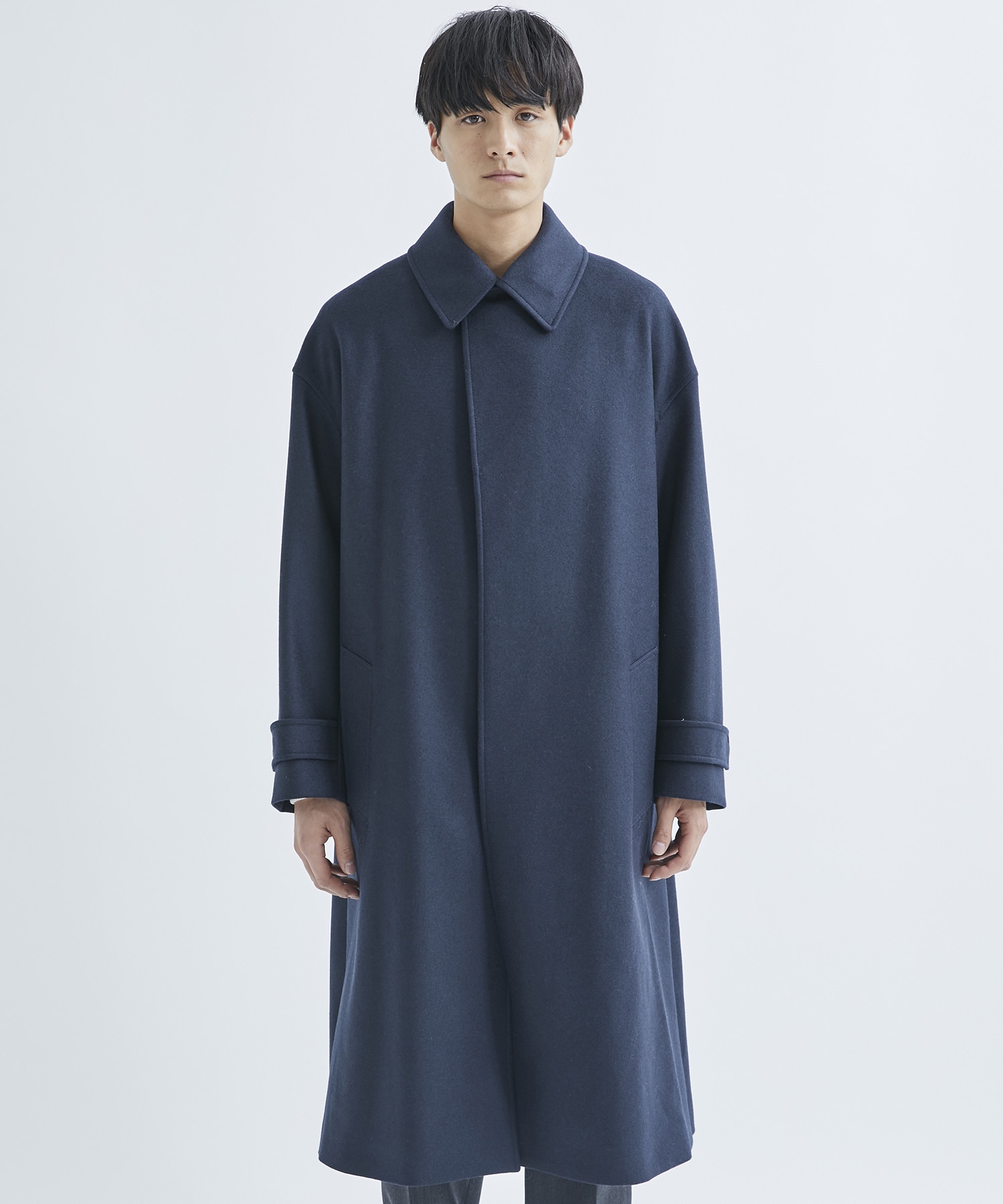 THE RERACS WOOL/SILK BALCOLLAR BOA COATロングコート - ロングコート