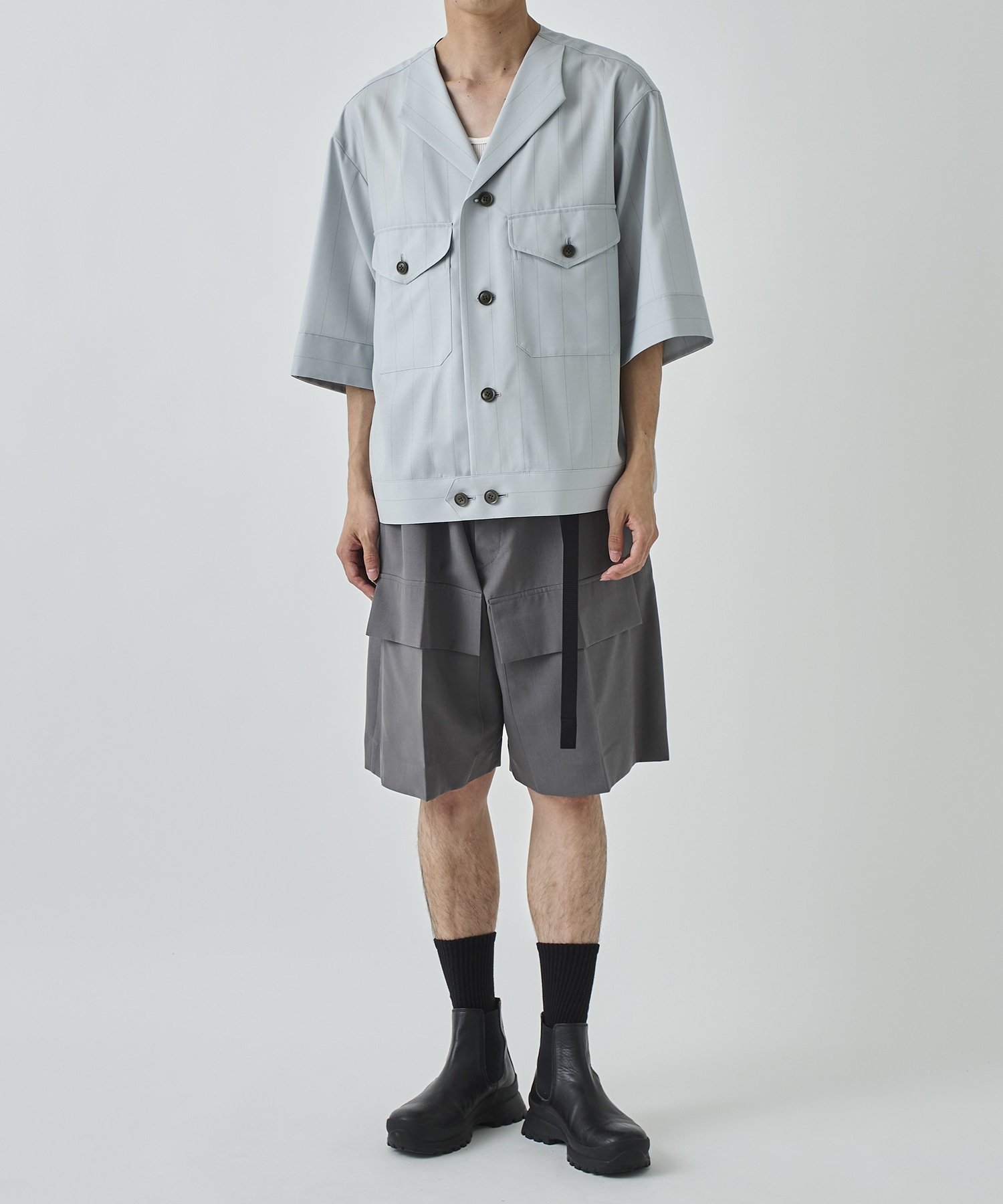 〈別注〉Battle Cropped Shirt UJOH HOMME