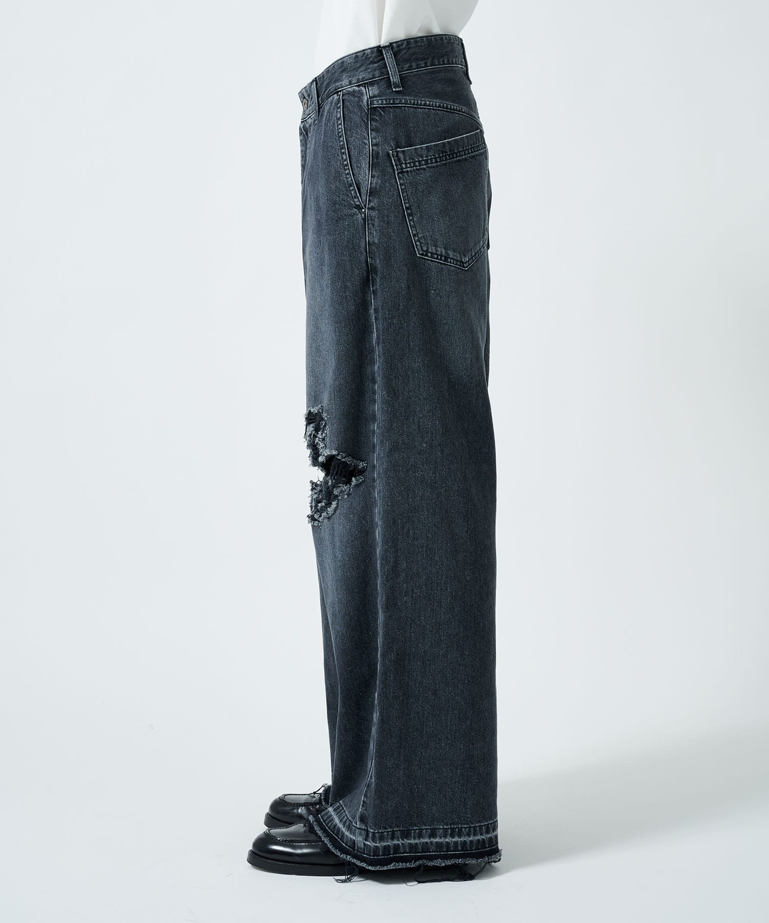 DAMAGE BAGGY DENIM PANTS JUHA