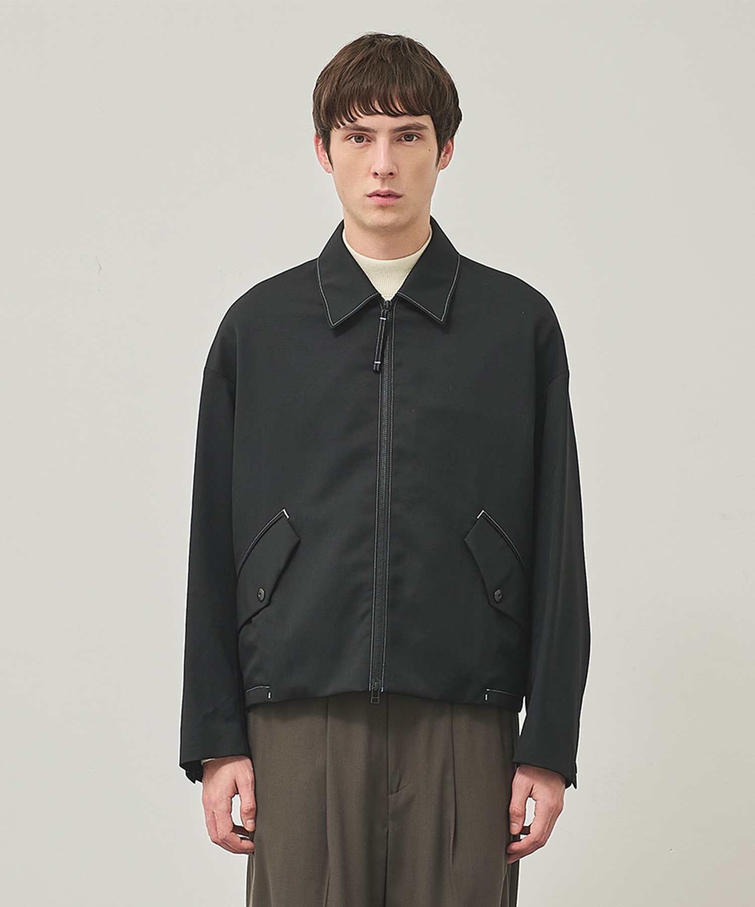 NO SEASON WASHABLEWOOL BLOUSON			 STUDIOUS