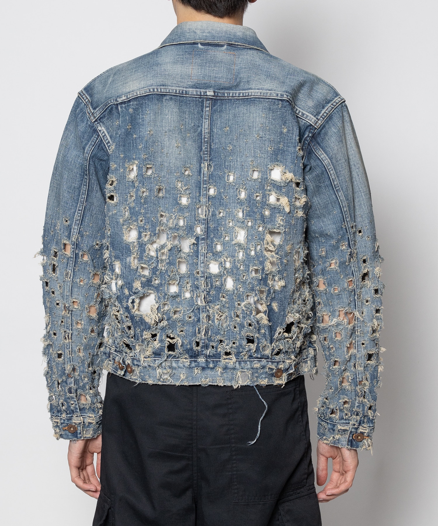 CRUSHED MODERN DENIM JACKET SUGARHILL