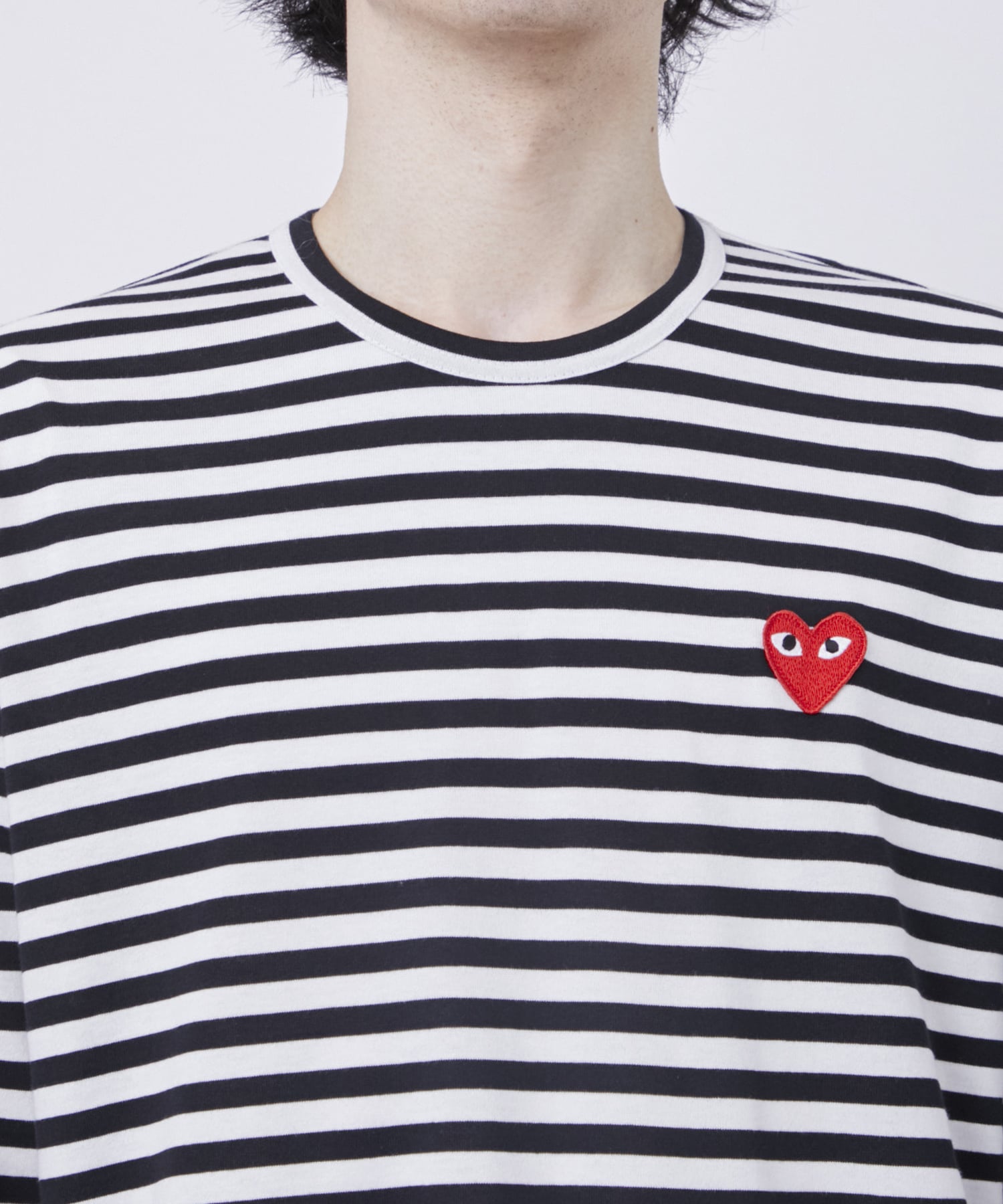 AX-T164-051 Unisex Border Long Sleeve T-Shirt PLAY COMME des GARCONS