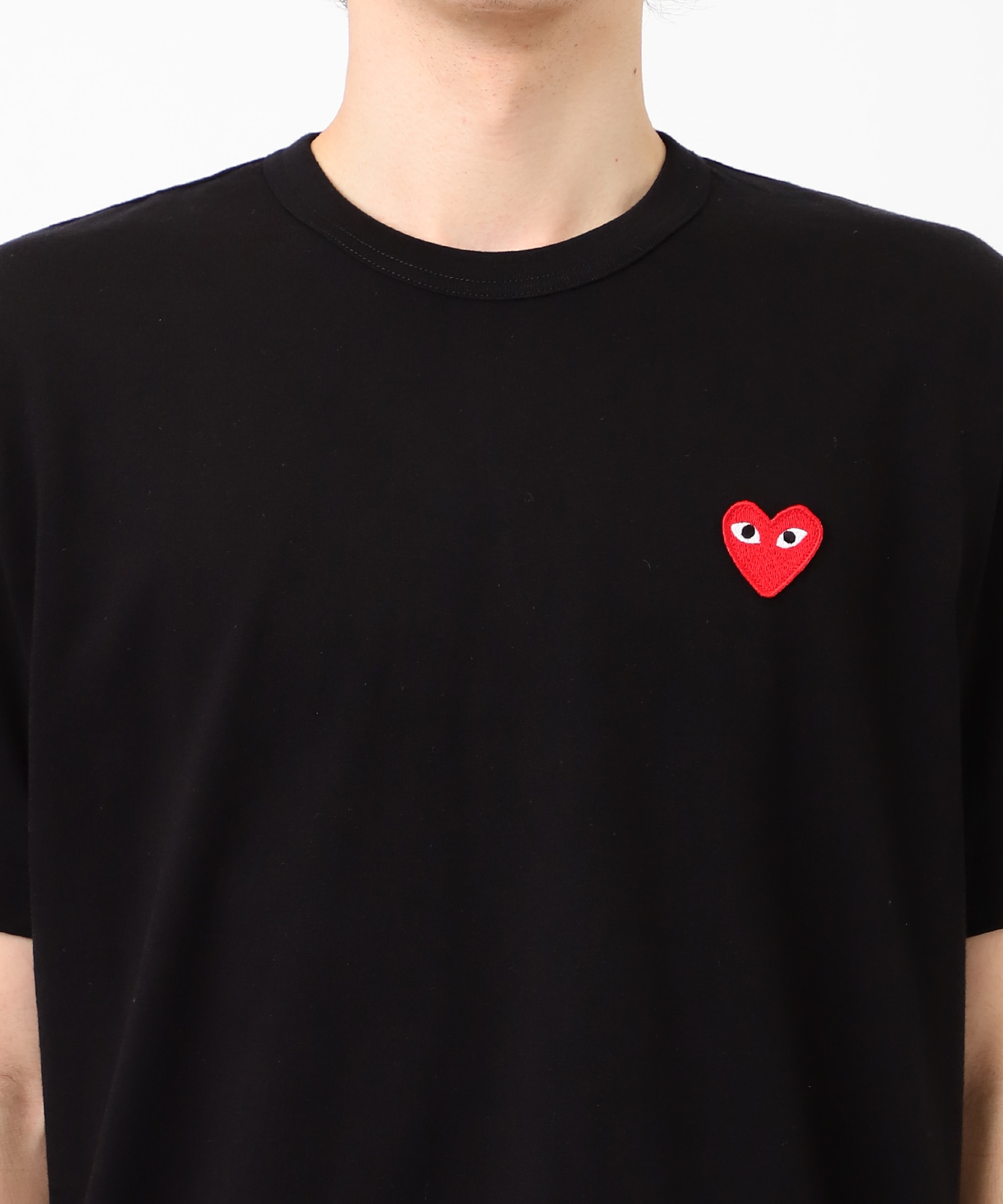 AX-T108-051 T-SHIRT RED EMBLEMRED HEART PLAY COMME des GARCONS