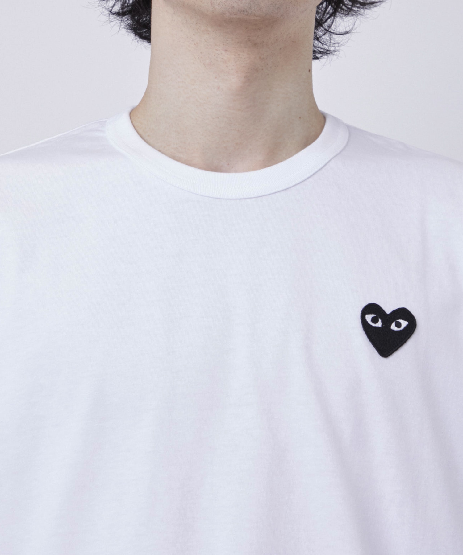 AX-T064-051 T-SHIRT BLACKBLACK HEART PLAY COMME des GARCONS