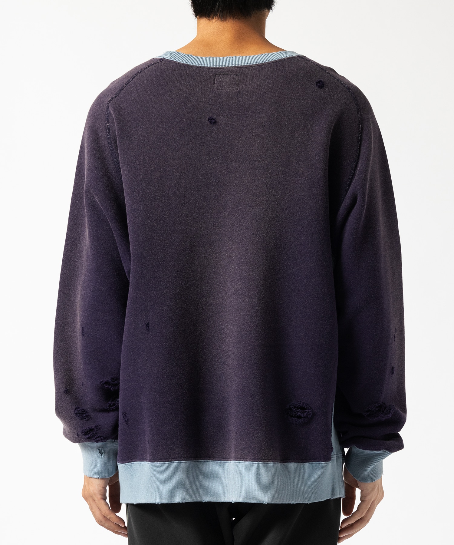 2-Tone Crew Neck Sweat Shirt - Cotton French Terry NEEDLES