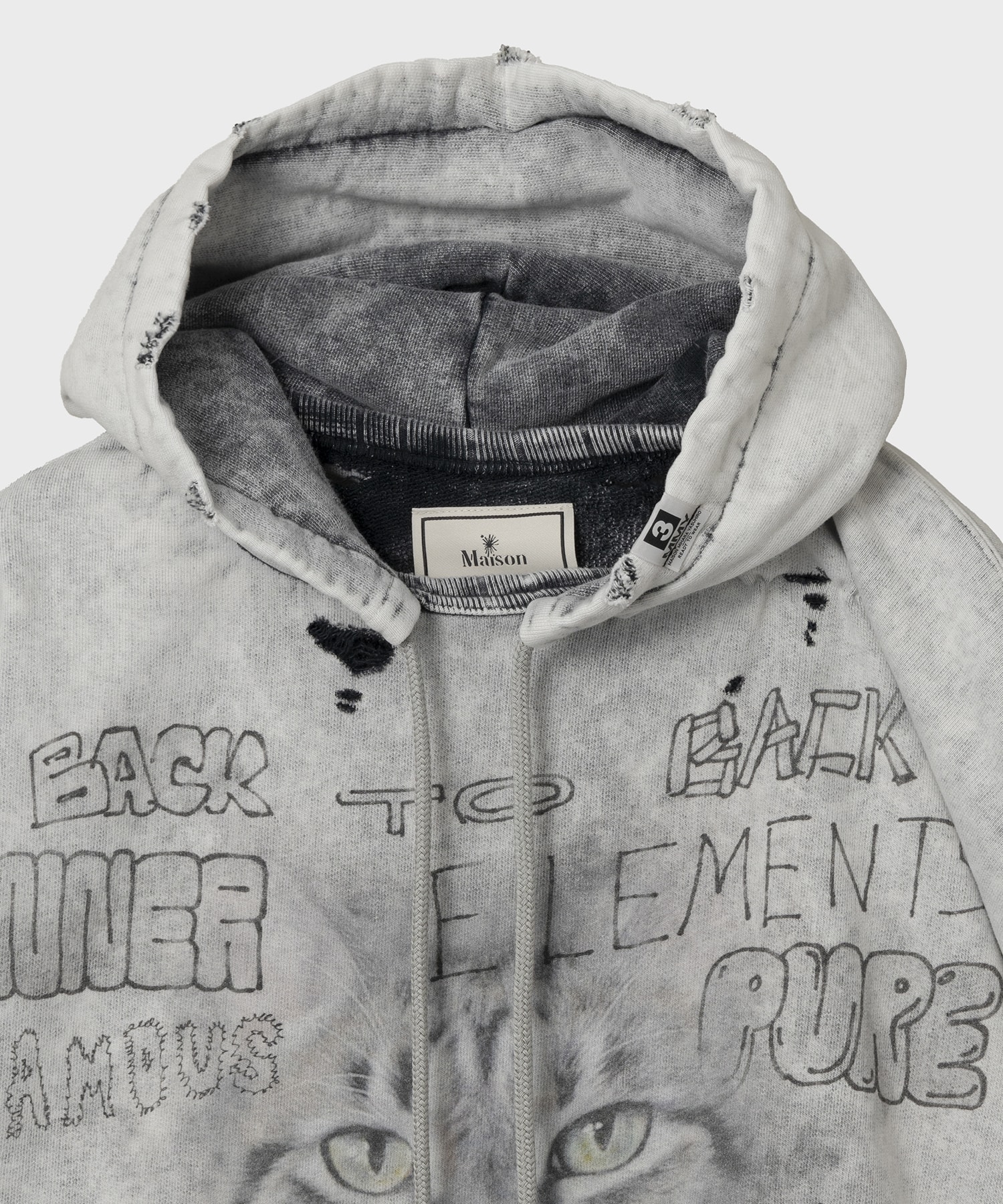 BLEACHED HOODIE Maison MIHARA YASUHIRO