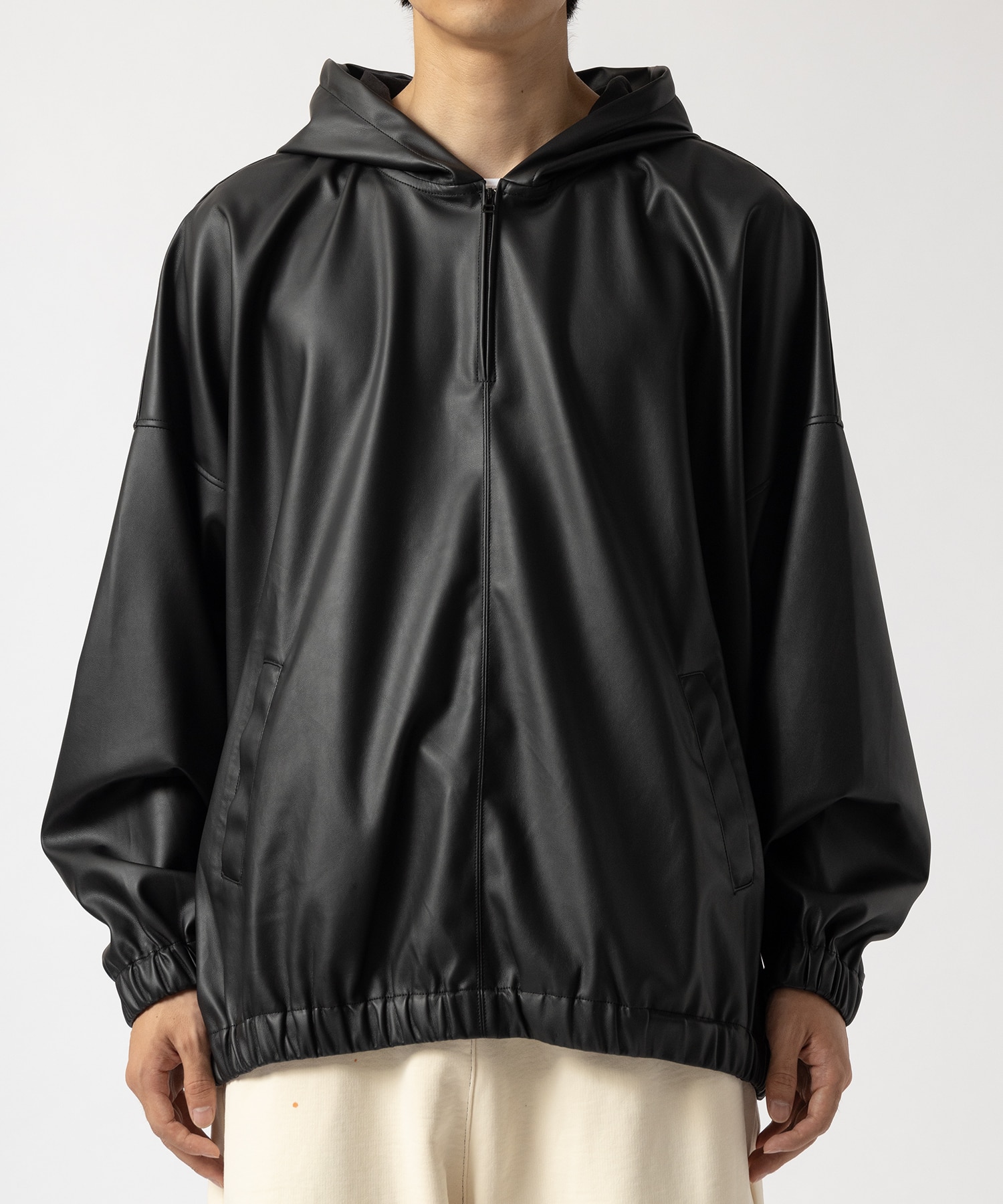 Faux Leather Hoodie BASICKS