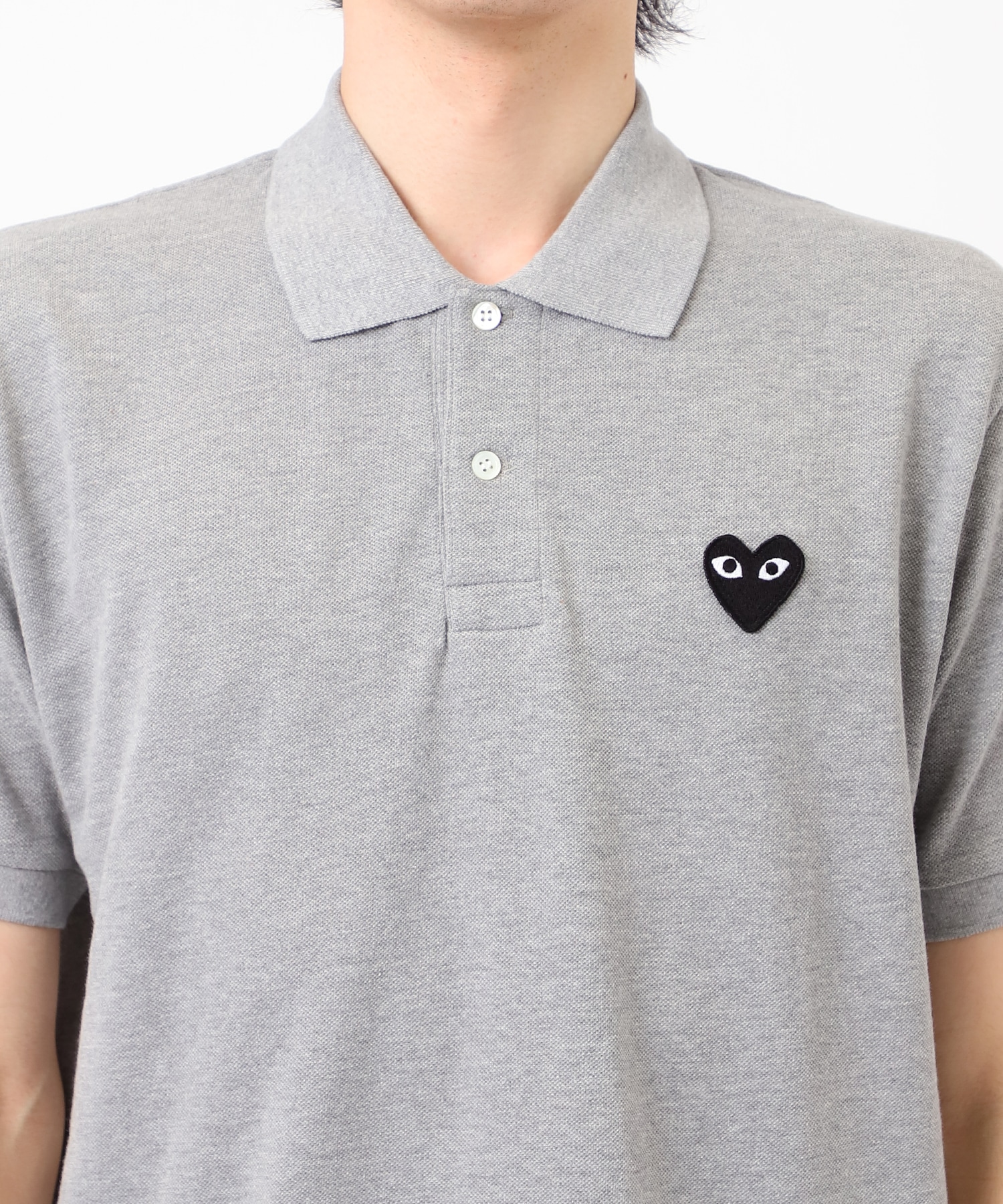 AX-T078-051 Unisex PoloTOP GRAY PLAY COMME des GARCONS