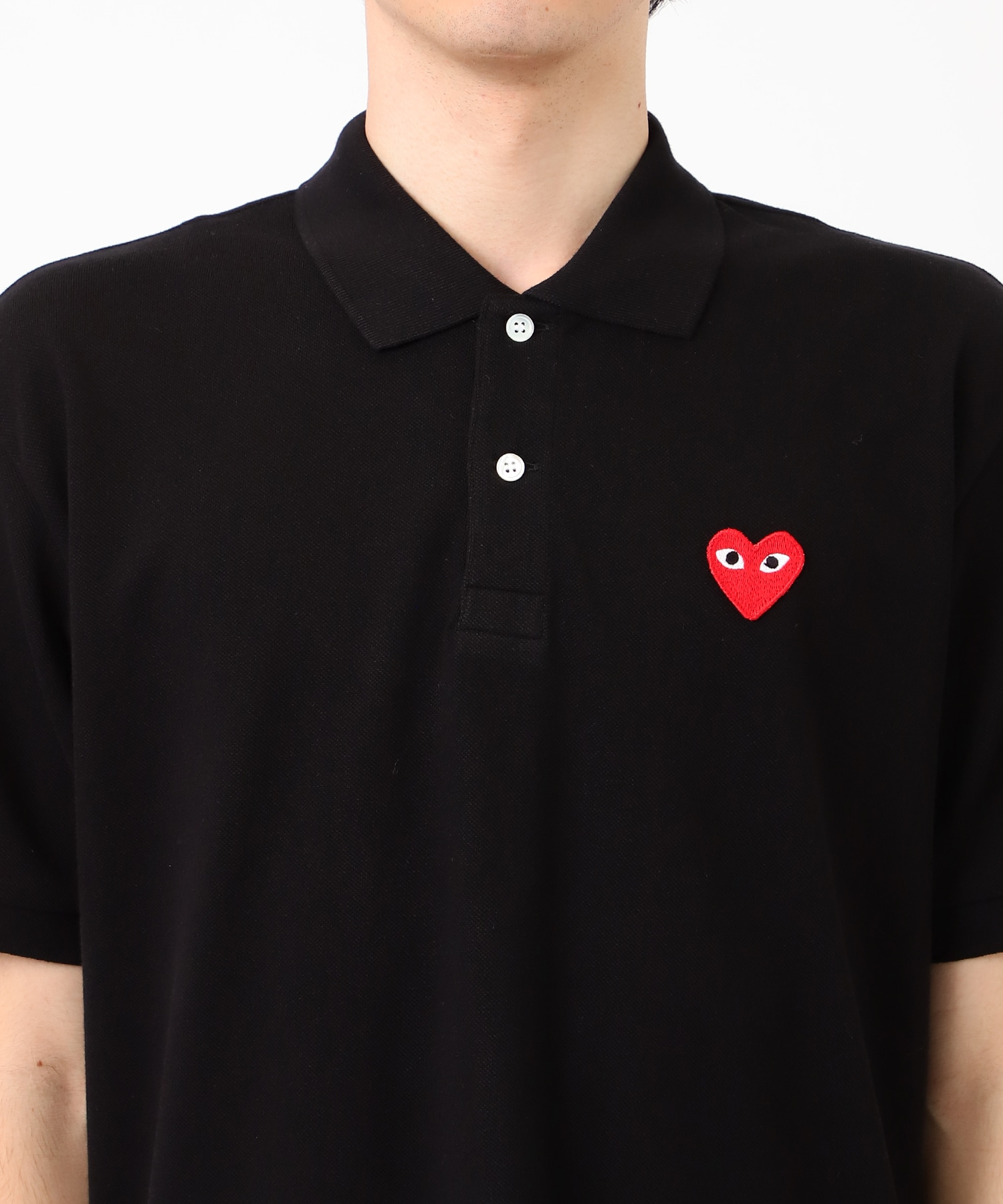 AX-T006-051 Unisex Polo  Black PLAY COMME des GARCONS