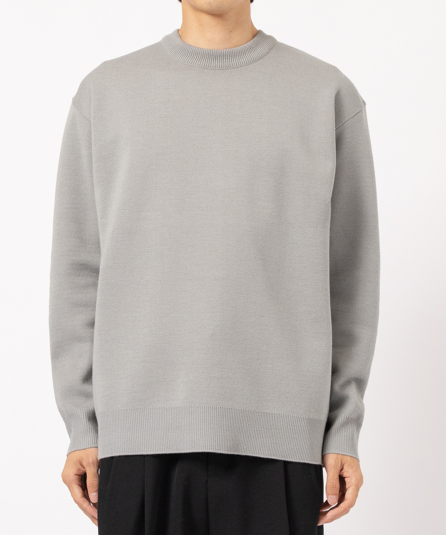 ×UT WOOL MILANO RIB CREW NECK KNIT STUDIOUS