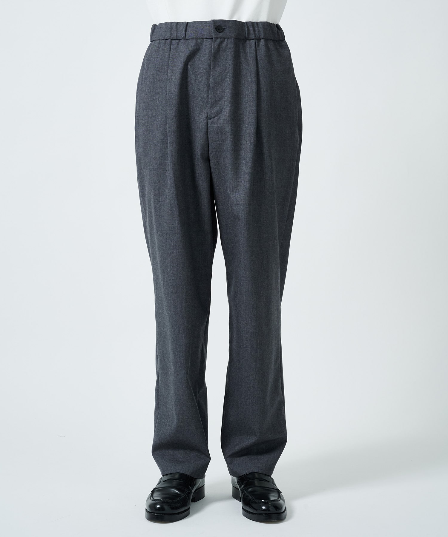 WOOL TROPICAL TAPERED EASY PANTS ATON