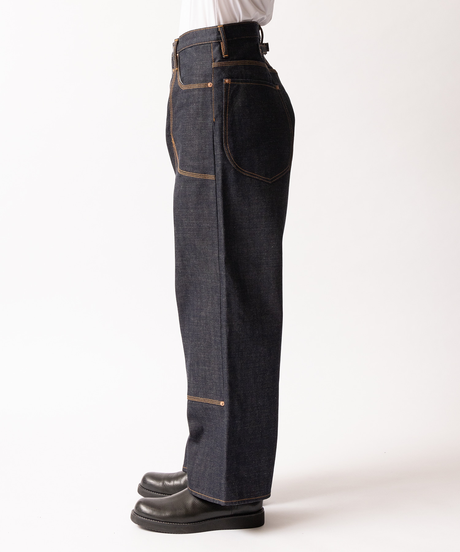 CLASSIC DOUBLE KNEE DENIM PANTS SUGARHILL